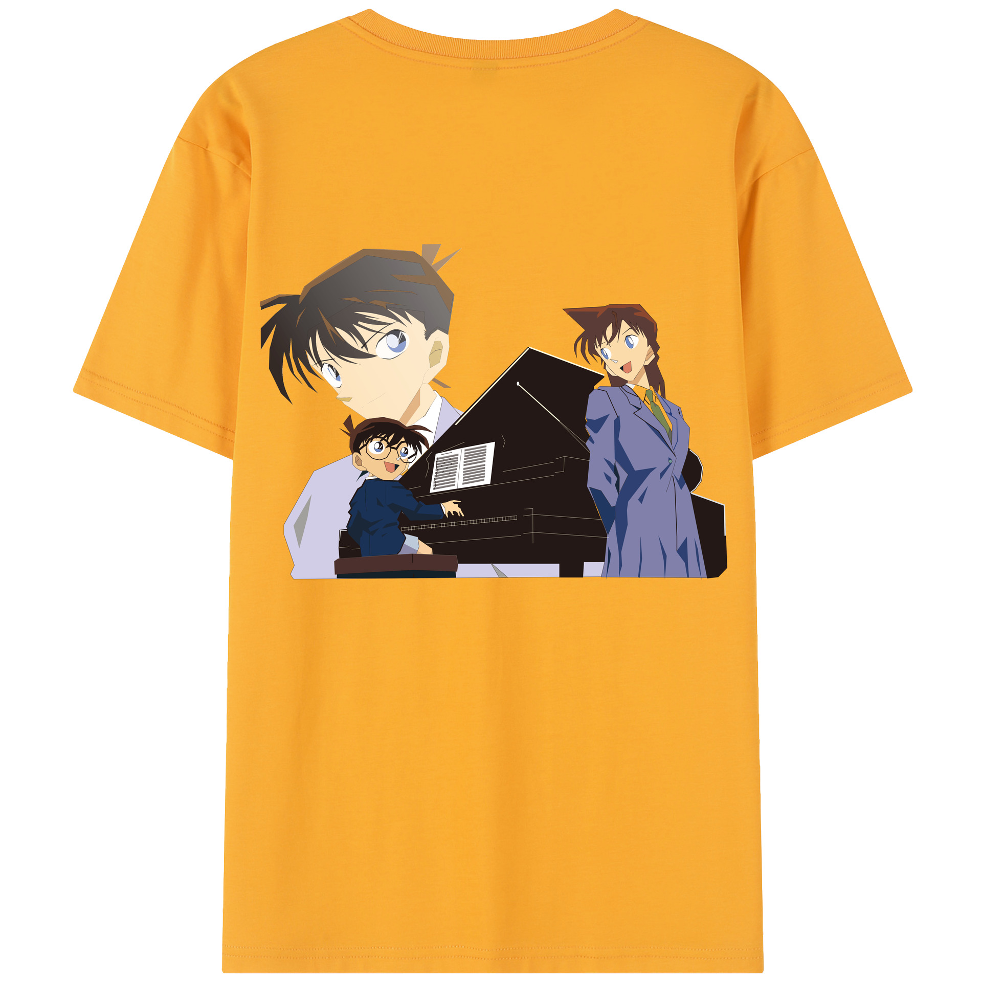 （画像用） 名探偵コナン 毛利 蘭 もうり らん、モーリ ラン Detective Conan Rachel Moore 綿100％半袖Tシャツ（背面プリント）