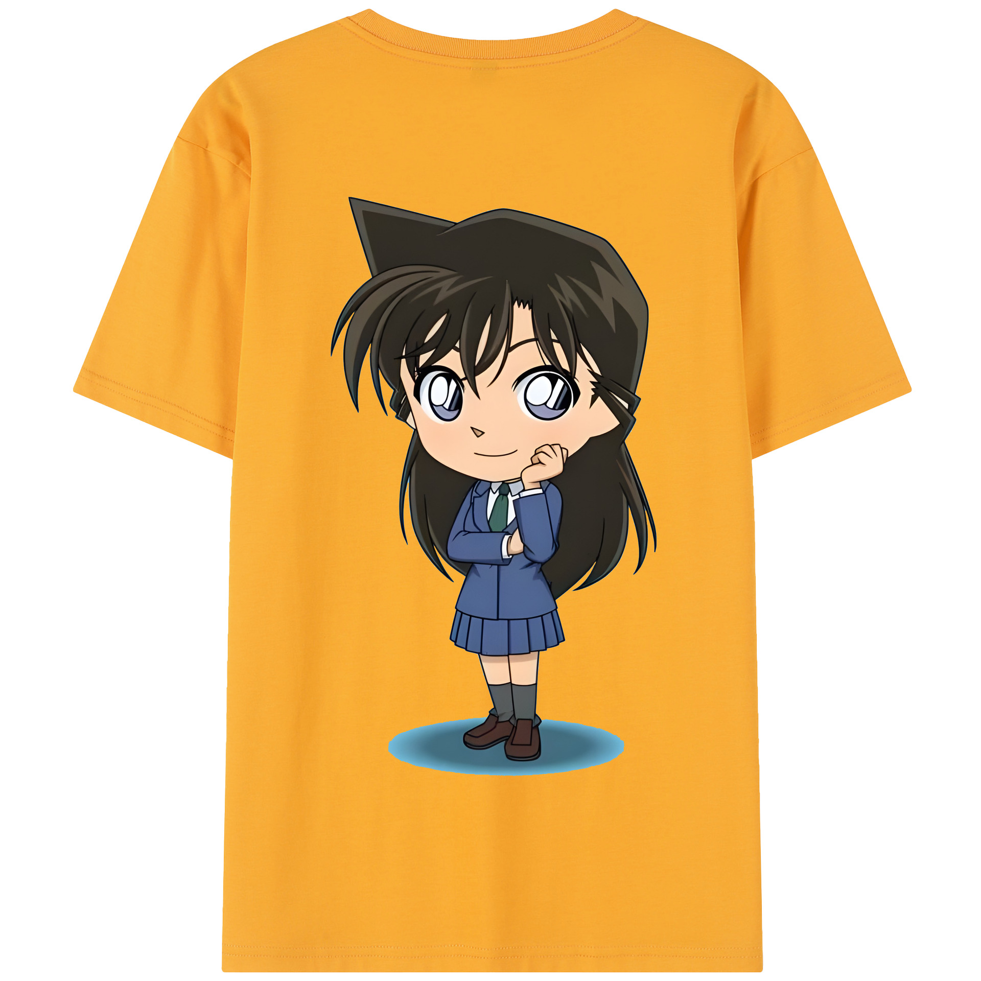 （画像用） 名探偵コナン 毛利 蘭 もうり らん、モーリ ラン Detective Conan Rachel Moore 綿100％半袖Tシャツ（背面プリント）