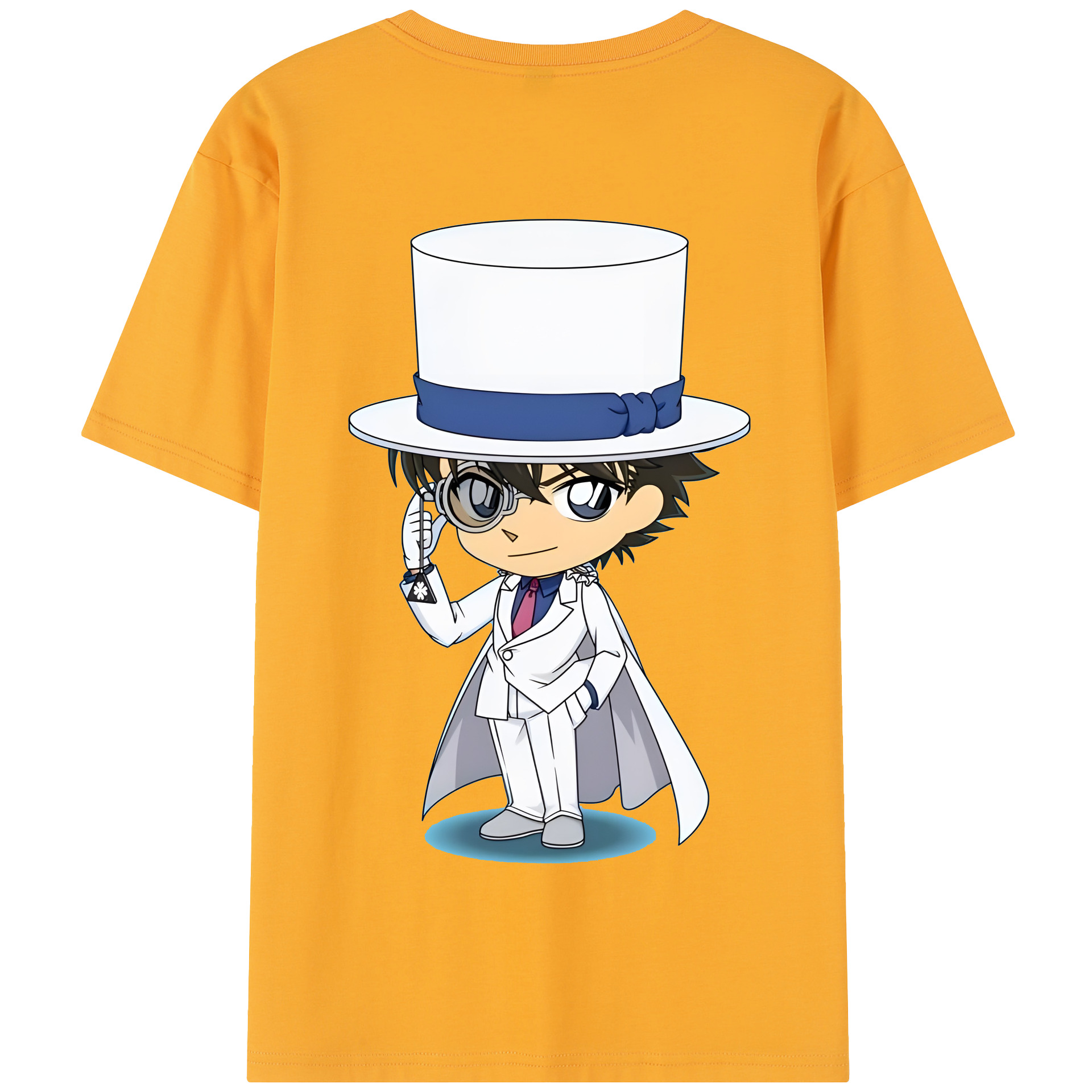 （画像用） 名探偵コナン くろば かいと Detective Conan Kuroba Kaito 綿100％半袖Tシャツ（背面プリント）
