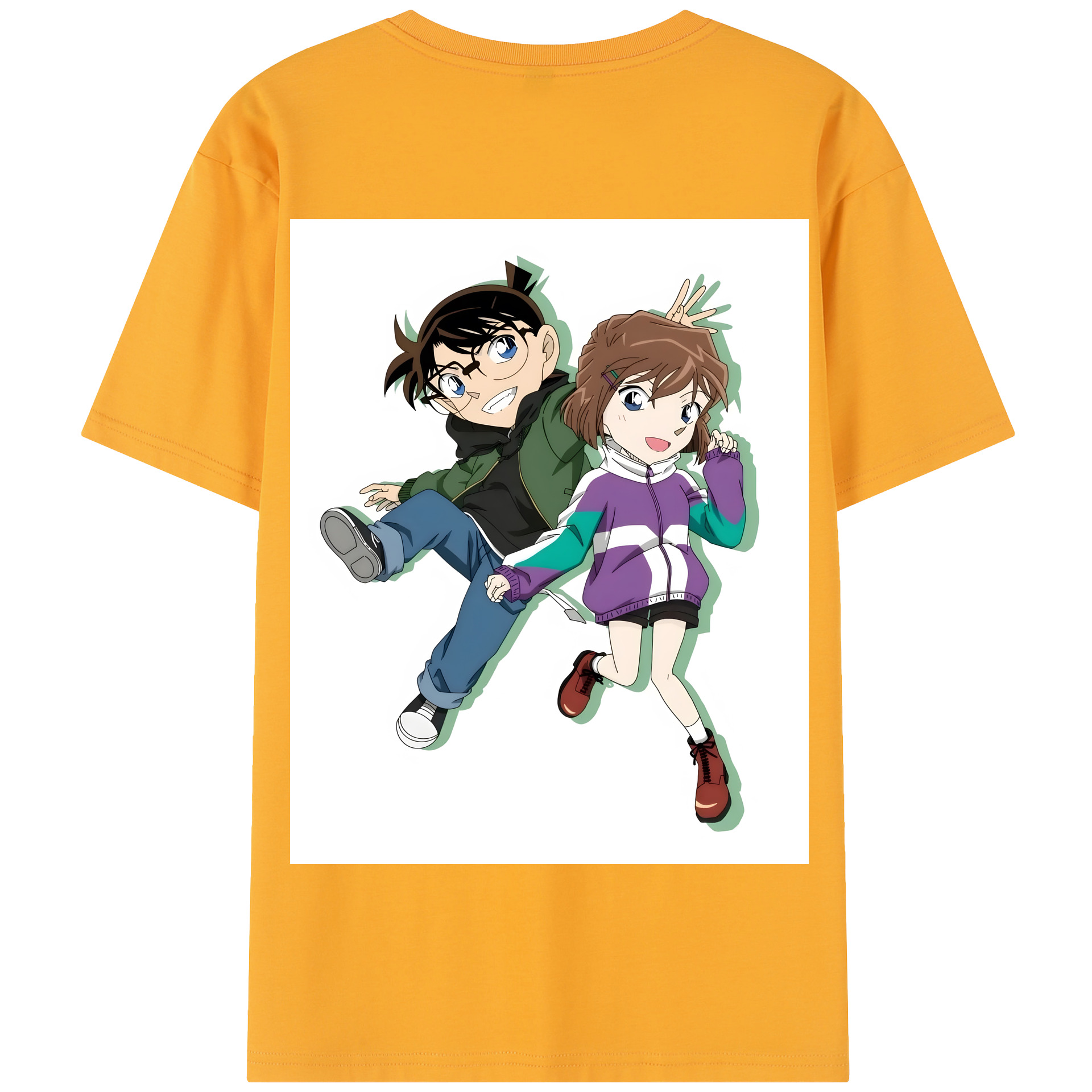 （画像用） 名探偵コナン 灰原 哀 はいばら あい Detective Conan Anita Hailey、Vi Graythorn Haibara Ai 綿100％半袖Tシャツ（背面プリント）