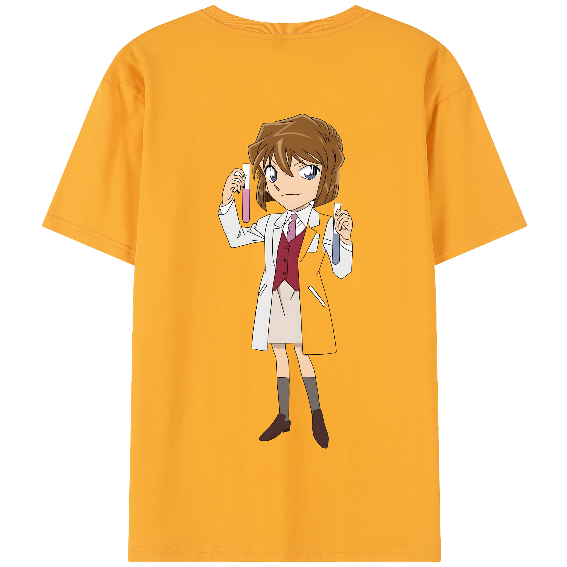 （画像用） 名探偵コナン 灰原 哀 はいばら あい Detective Conan Anita Hailey、Vi Graythorn Haibara Ai 綿100％半袖Tシャツ（背面プリント）