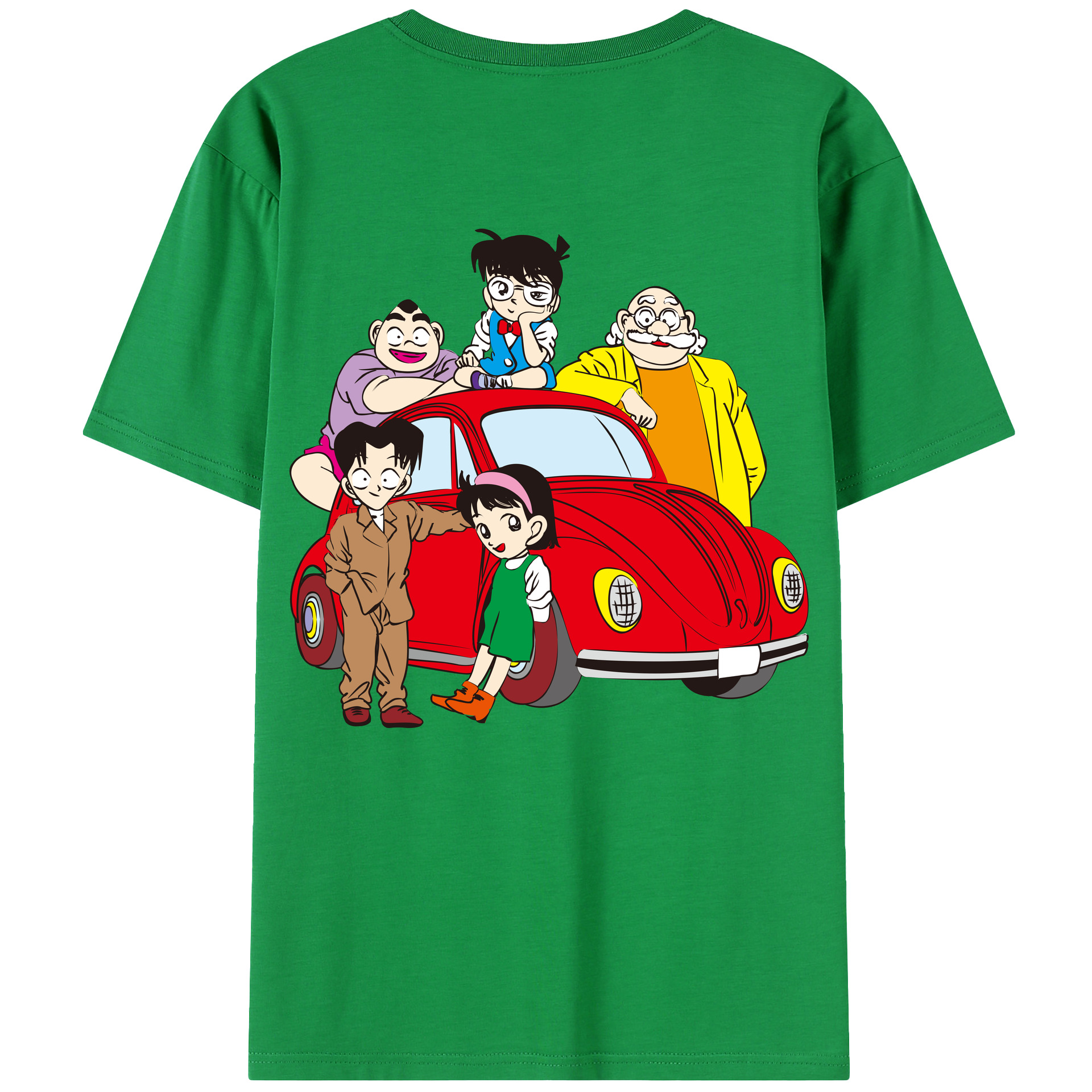 （画像用） 名探偵コナン Detective Conan 綿100％半袖Tシャツ（背面プリント）