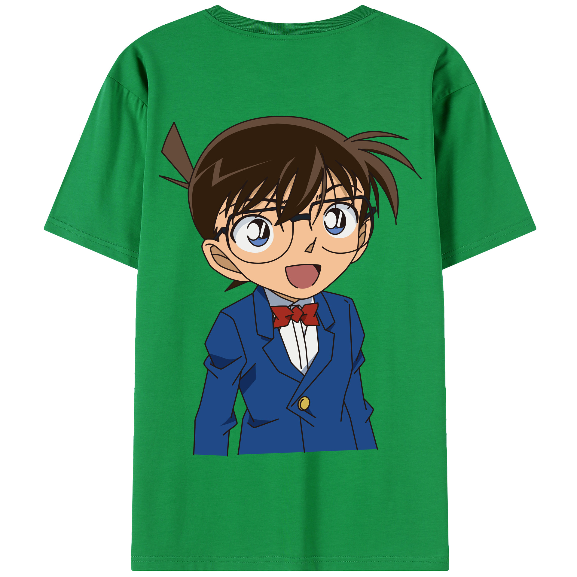 （画像用） 名探偵コナン 江戸川 コナン Detective Conan Conan Edogawa 綿100％半袖Tシャツ（背面プリント）