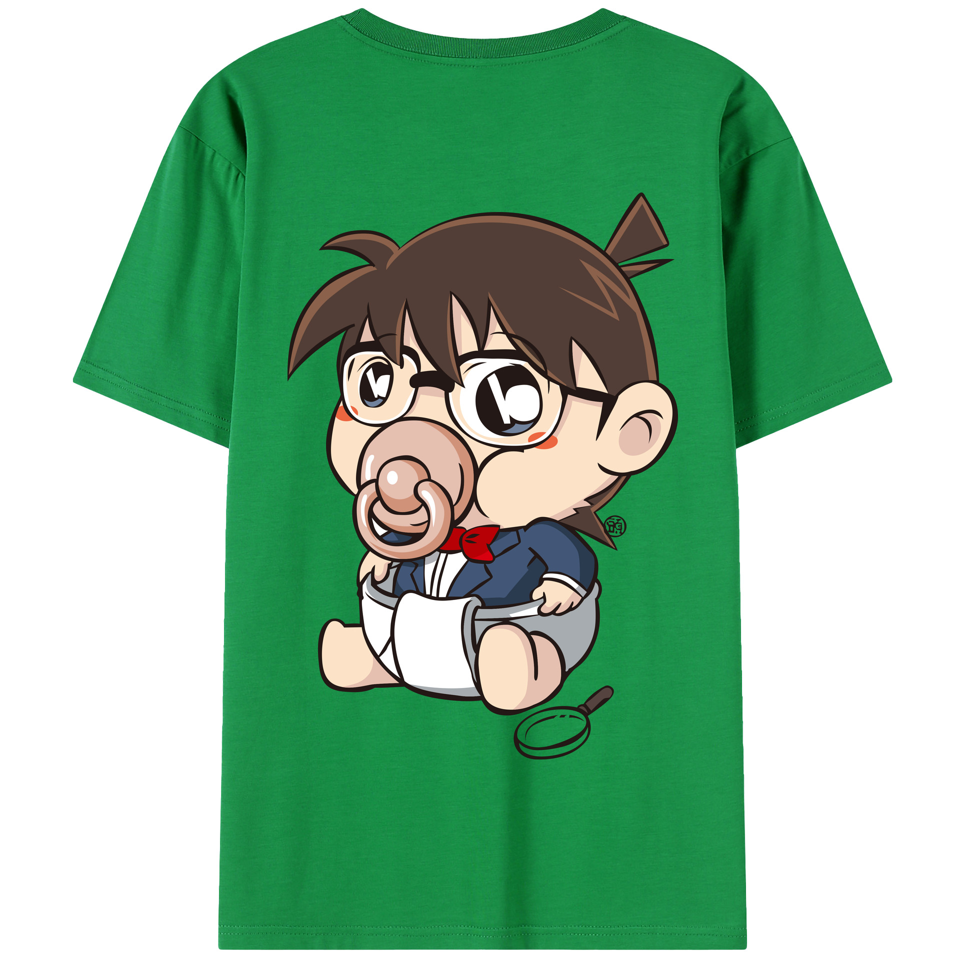 （画像用） 名探偵コナン 江戸川 コナン Detective Conan Conan Edogawa 綿100％半袖Tシャツ（背面プリント）
