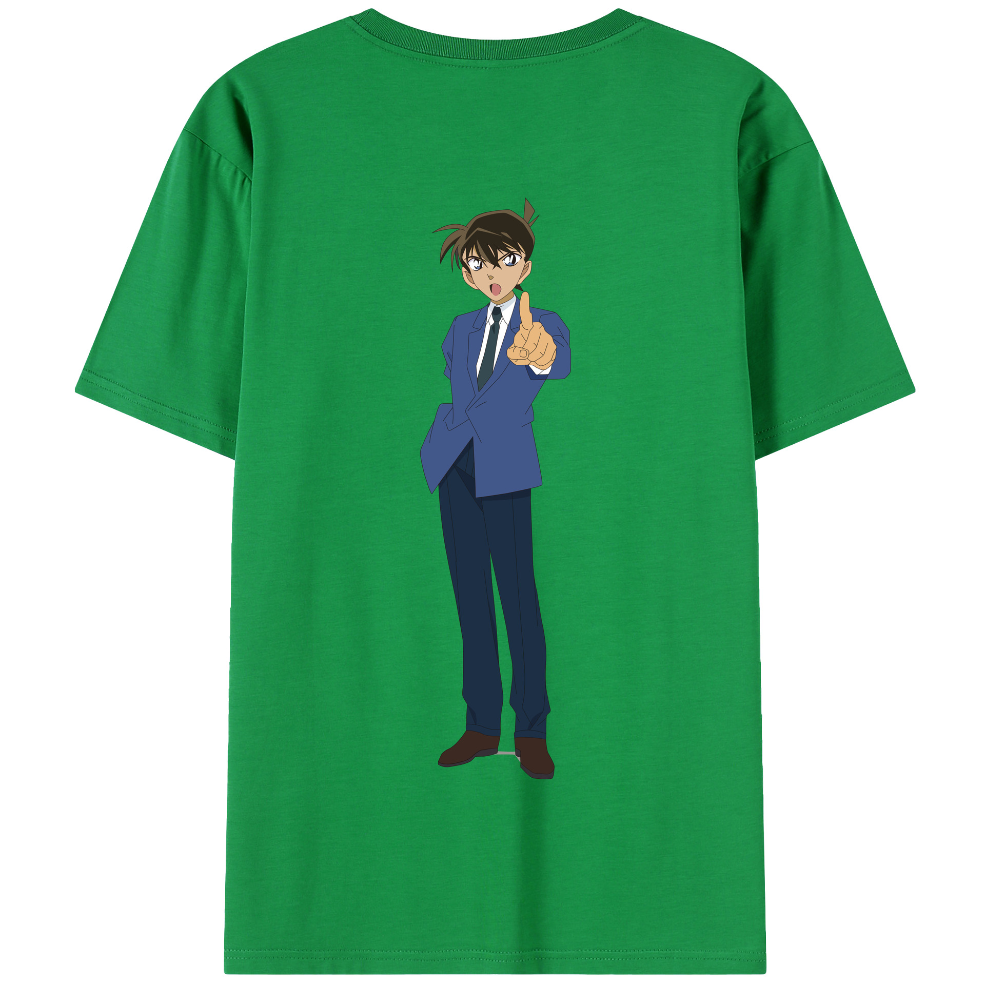 （画像用） 名探偵コナン 江戸川 コナン Detective Conan Conan Edogawa 綿100％半袖Tシャツ（背面プリント）