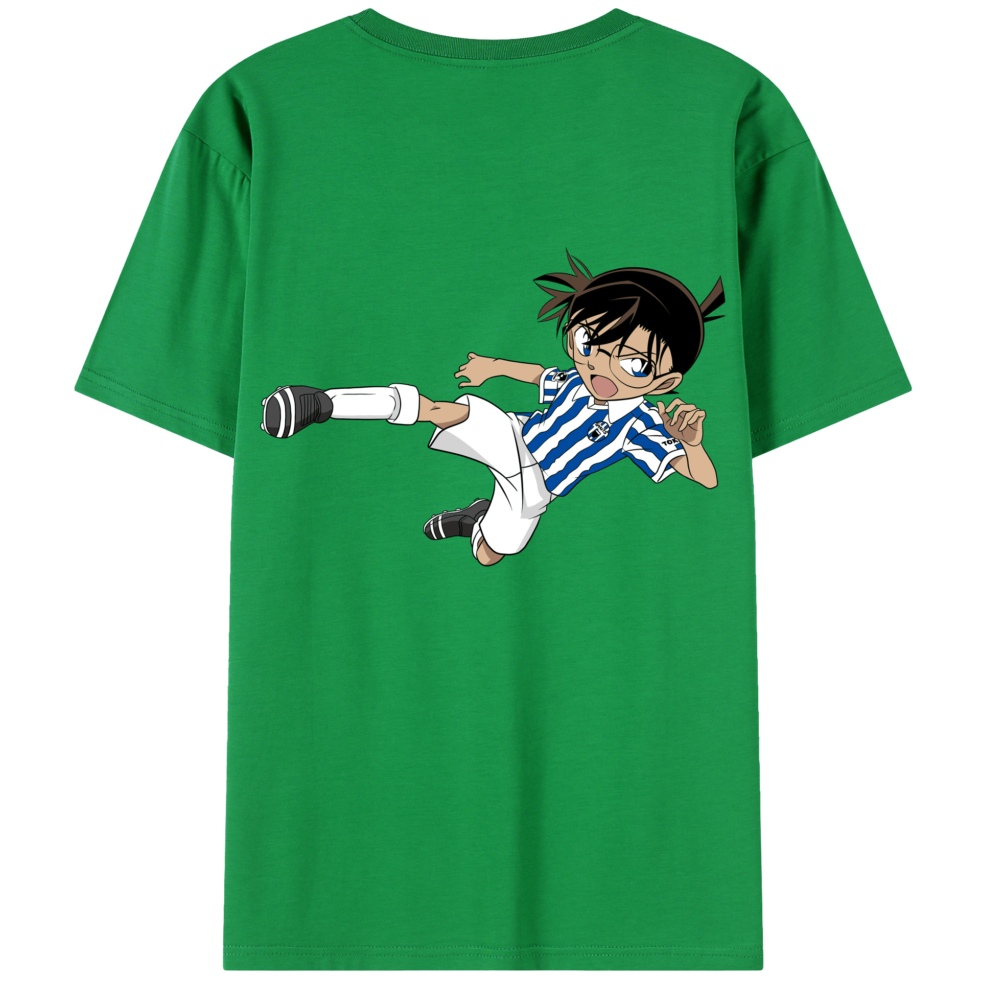 （画像用） 名探偵コナン 江戸川 コナン Detective Conan Conan Edogawa 綿100％半袖Tシャツ（背面プリント）