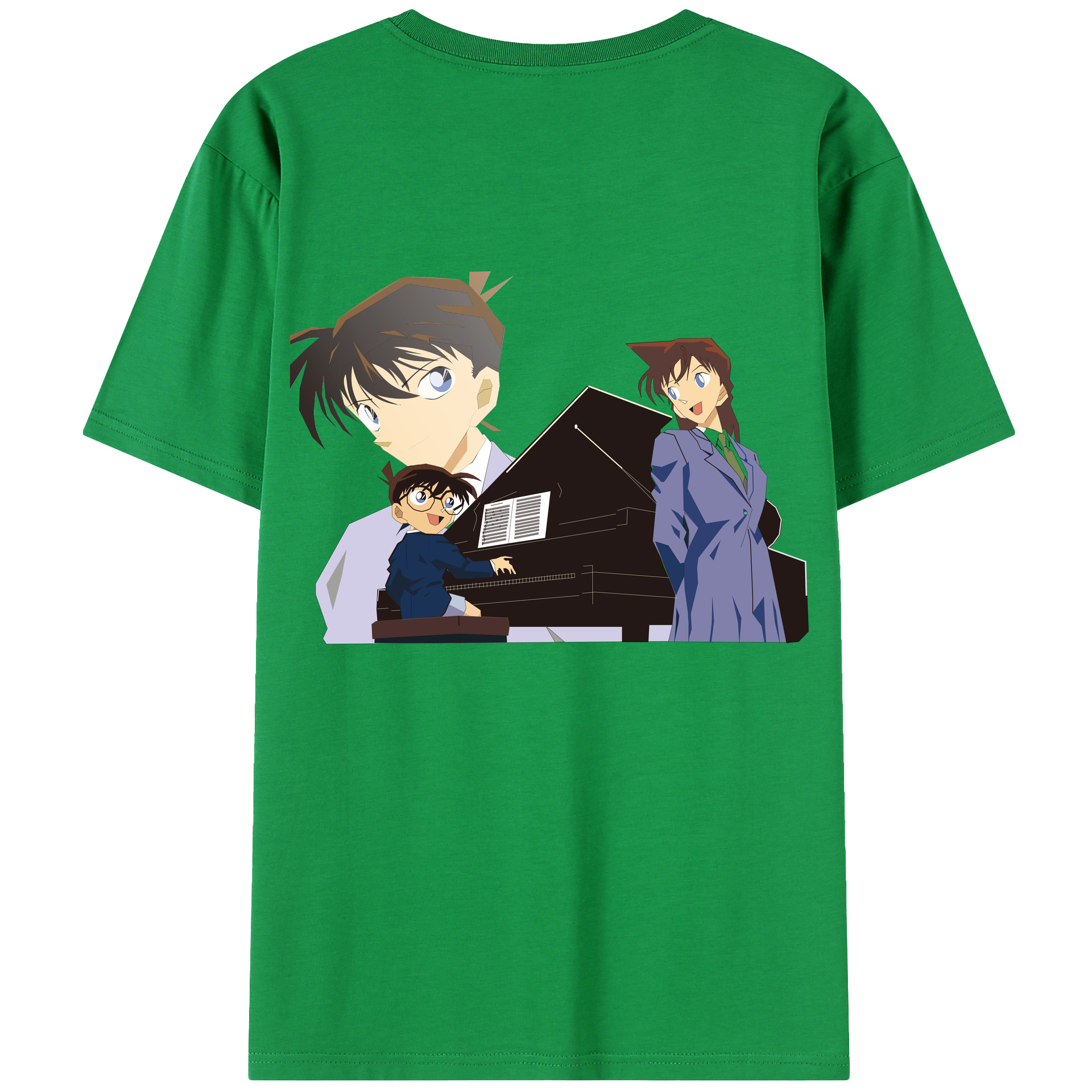 （画像用） 名探偵コナン 毛利 蘭 もうり らん、モーリ ラン Detective Conan Rachel Moore 綿100％半袖Tシャツ（背面プリント）