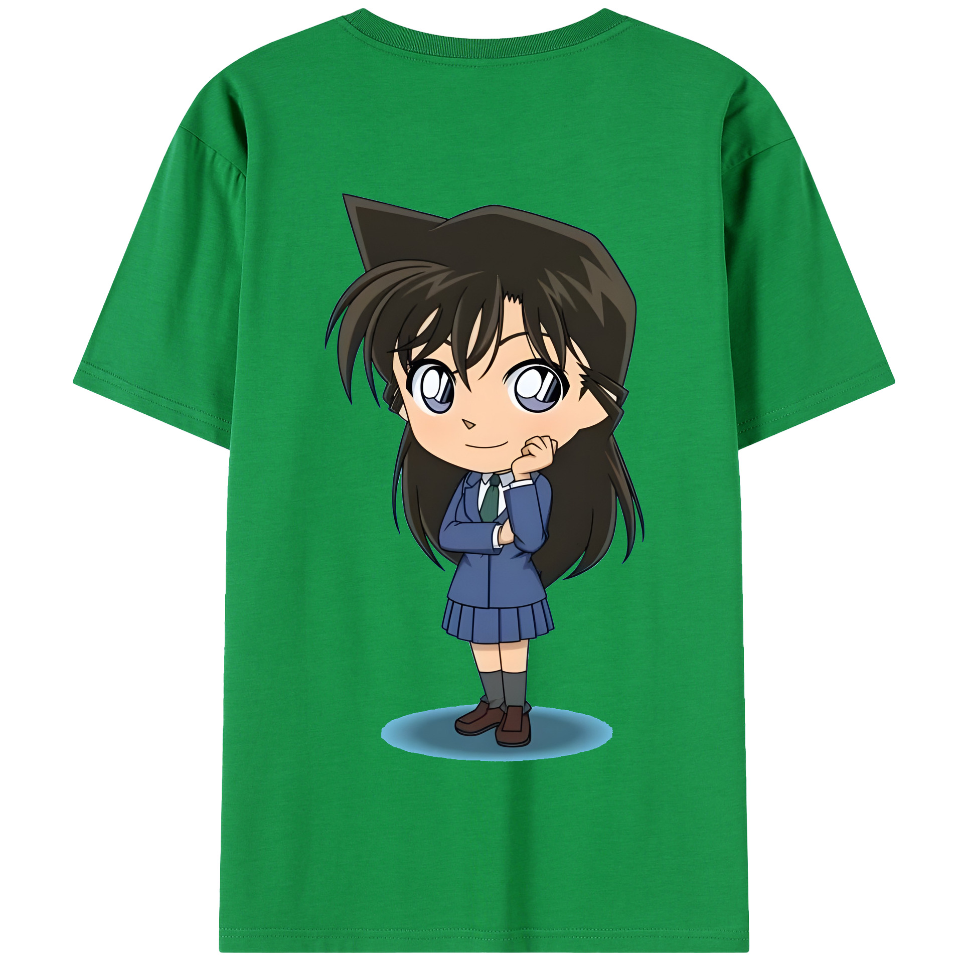 （画像用） 名探偵コナン 毛利 蘭 もうり らん、モーリ ラン Detective Conan Rachel Moore 綿100％半袖Tシャツ（背面プリント）