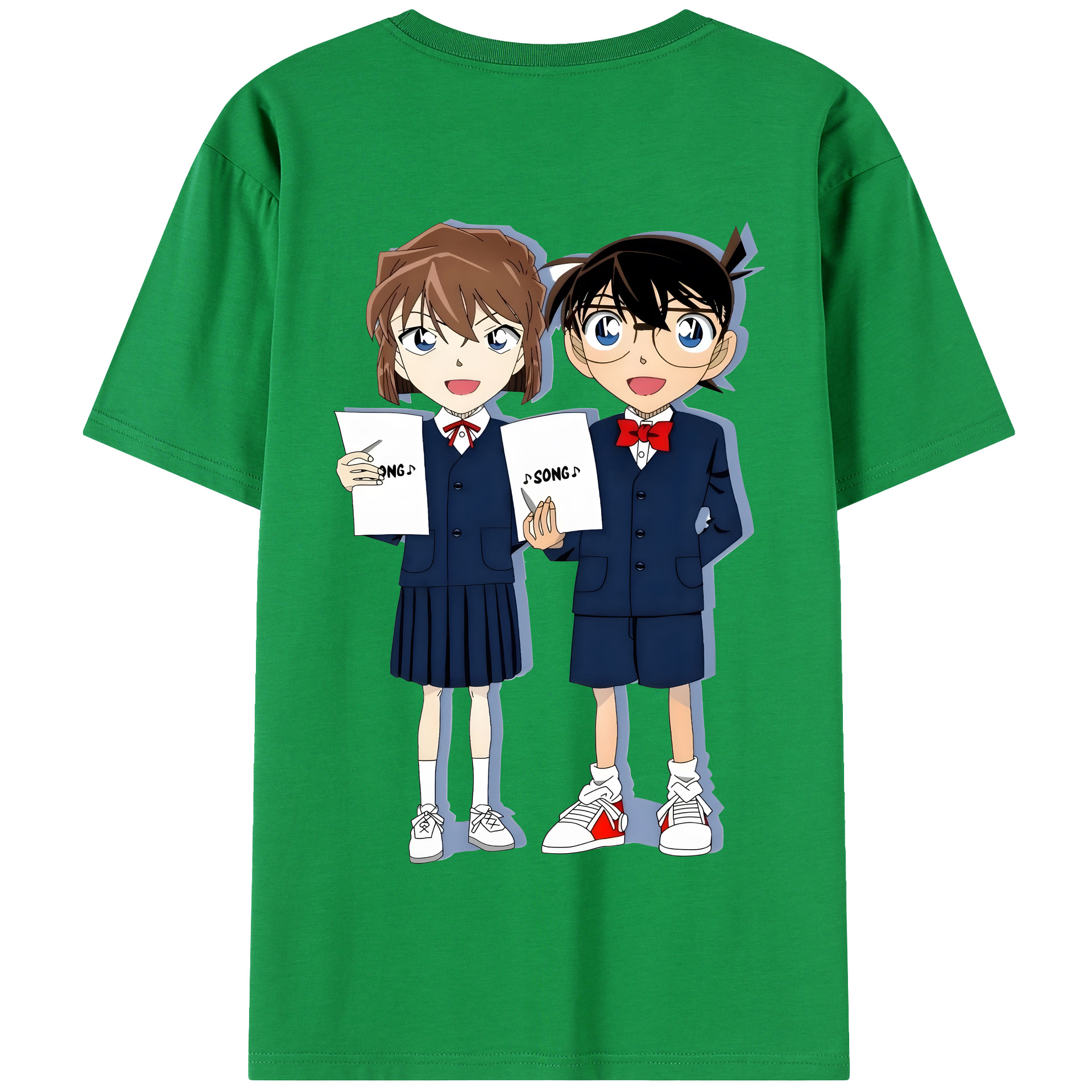 （画像用） 名探偵コナン 灰原 哀 はいばら あい Detective Conan Anita Hailey、Vi Graythorn Haibara Ai 綿100％半袖Tシャツ（背面プリント）