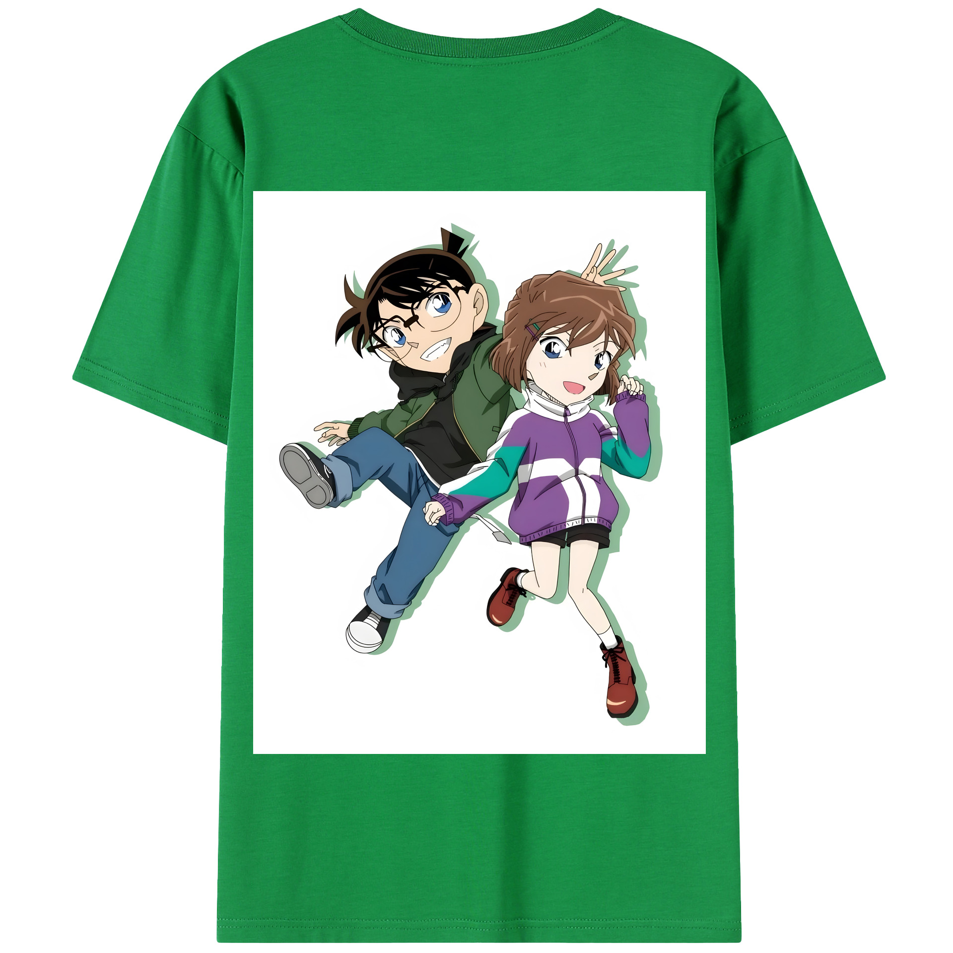 （画像用） 名探偵コナン 灰原 哀 はいばら あい Detective Conan Anita Hailey、Vi Graythorn Haibara Ai 綿100％半袖Tシャツ（背面プリント）