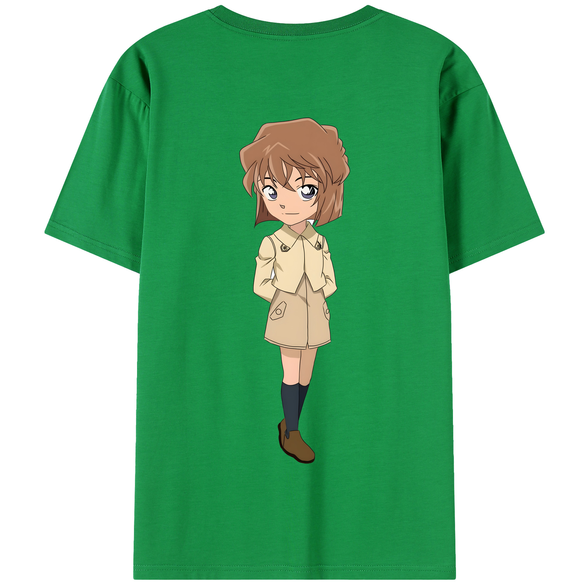 （画像用） 名探偵コナン 灰原 哀 はいばら あい Detective Conan Anita Hailey、Vi Graythorn Haibara Ai 綿100％半袖Tシャツ（背面プリント）