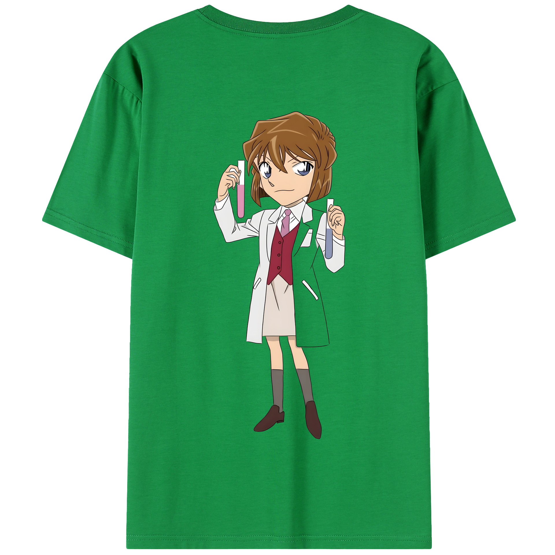 （画像用） 名探偵コナン 灰原 哀 はいばら あい Detective Conan Anita Hailey、Vi Graythorn Haibara Ai 綿100％半袖Tシャツ（背面プリント）