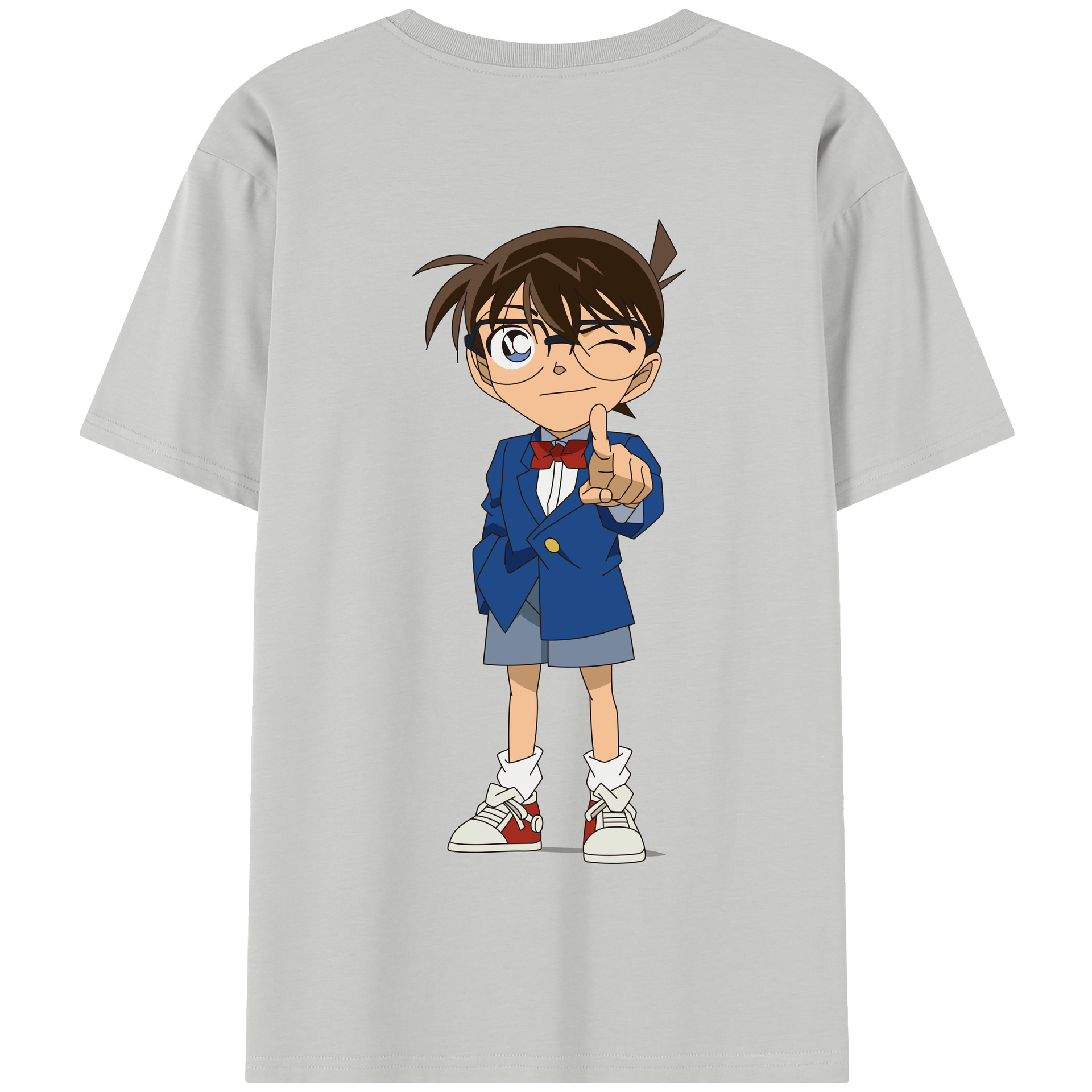 （画像用） 名探偵コナン 江戸川 コナン Detective Conan Conan Edogawa 綿100％半袖Tシャツ（背面プリント）