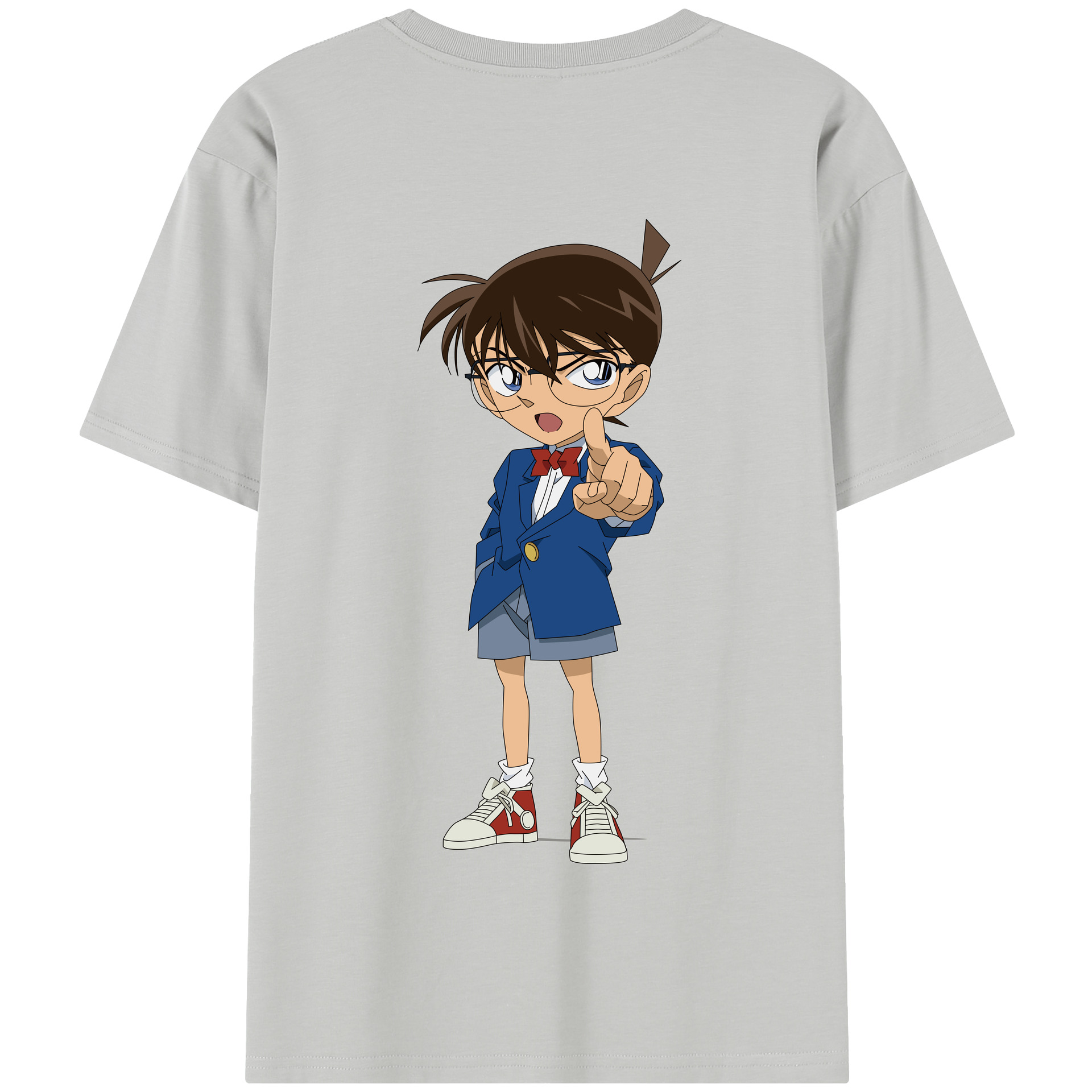 （画像用） 名探偵コナン 江戸川 コナン Detective Conan Conan Edogawa 綿100％半袖Tシャツ（背面プリント）