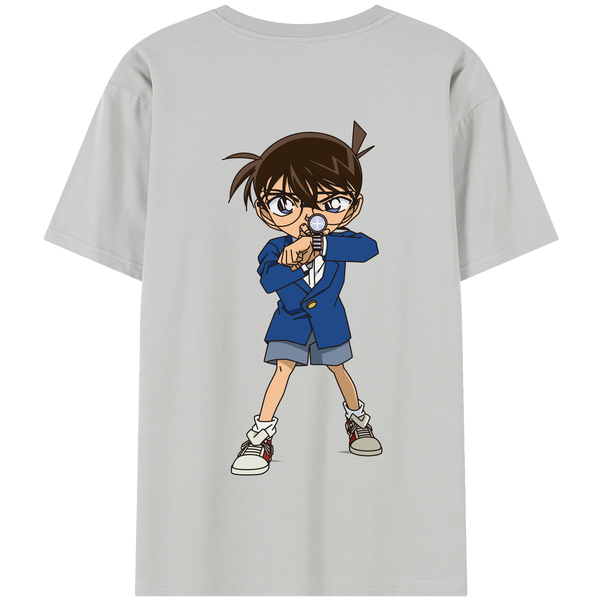 （画像用） 名探偵コナン 江戸川 コナン Detective Conan Conan Edogawa 綿100％半袖Tシャツ（背面プリント）