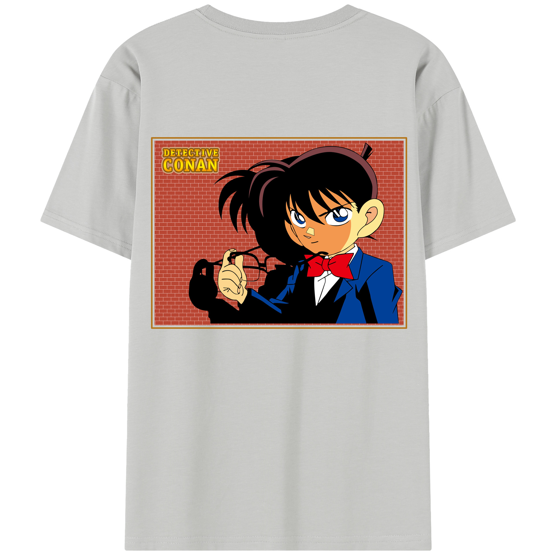 （画像用） 名探偵コナン 江戸川 コナン Detective Conan Conan Edogawa 綿100％半袖Tシャツ（背面プリント）