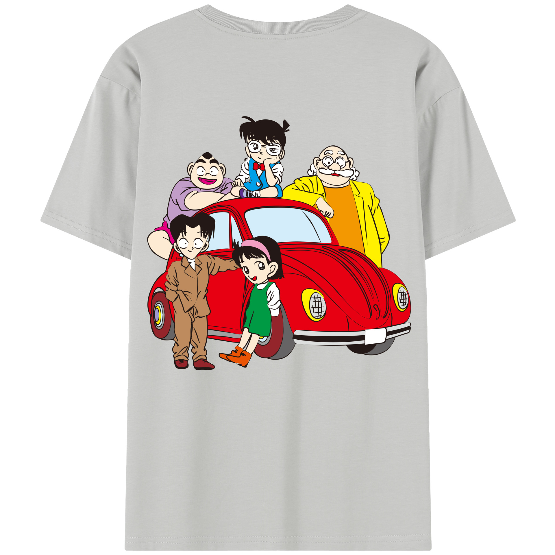 （画像用） 名探偵コナン Detective Conan 綿100％半袖Tシャツ（背面プリント）