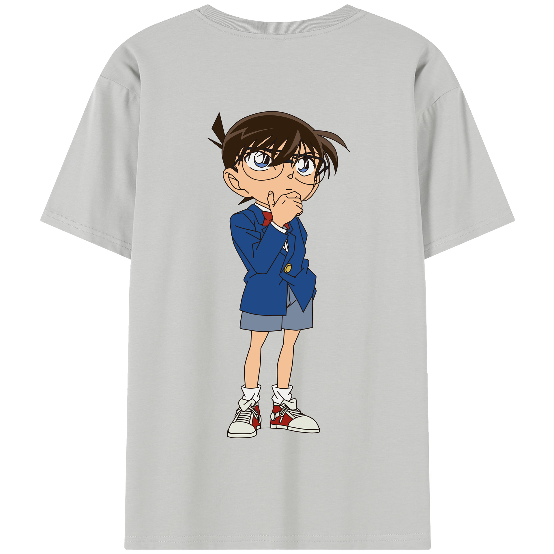 （画像用） 名探偵コナン 江戸川 コナン Detective Conan Conan Edogawa 綿100％半袖Tシャツ（背面プリント）