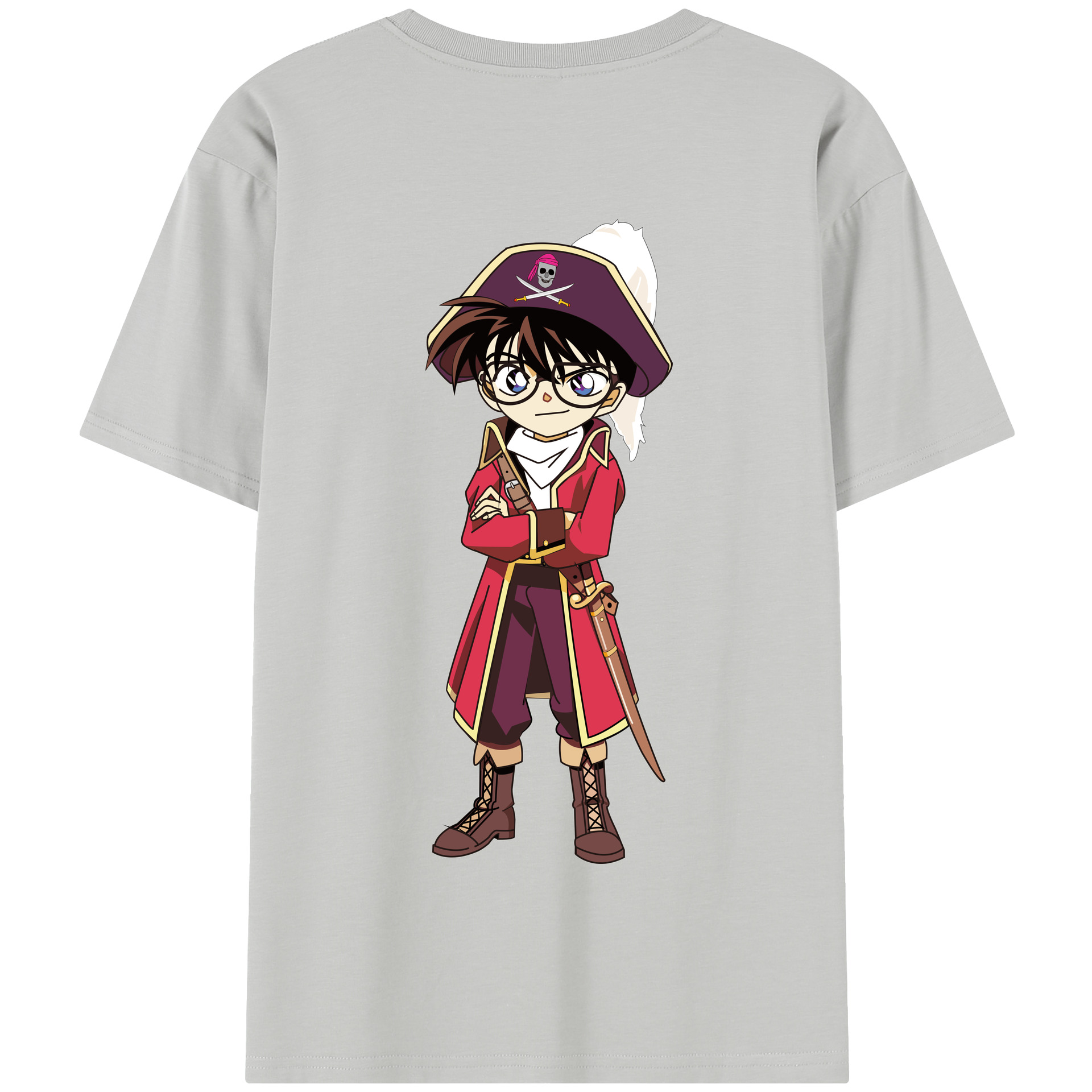 （画像用） 名探偵コナン 江戸川 コナン Detective Conan Conan Edogawa 綿100％半袖Tシャツ（背面プリント）