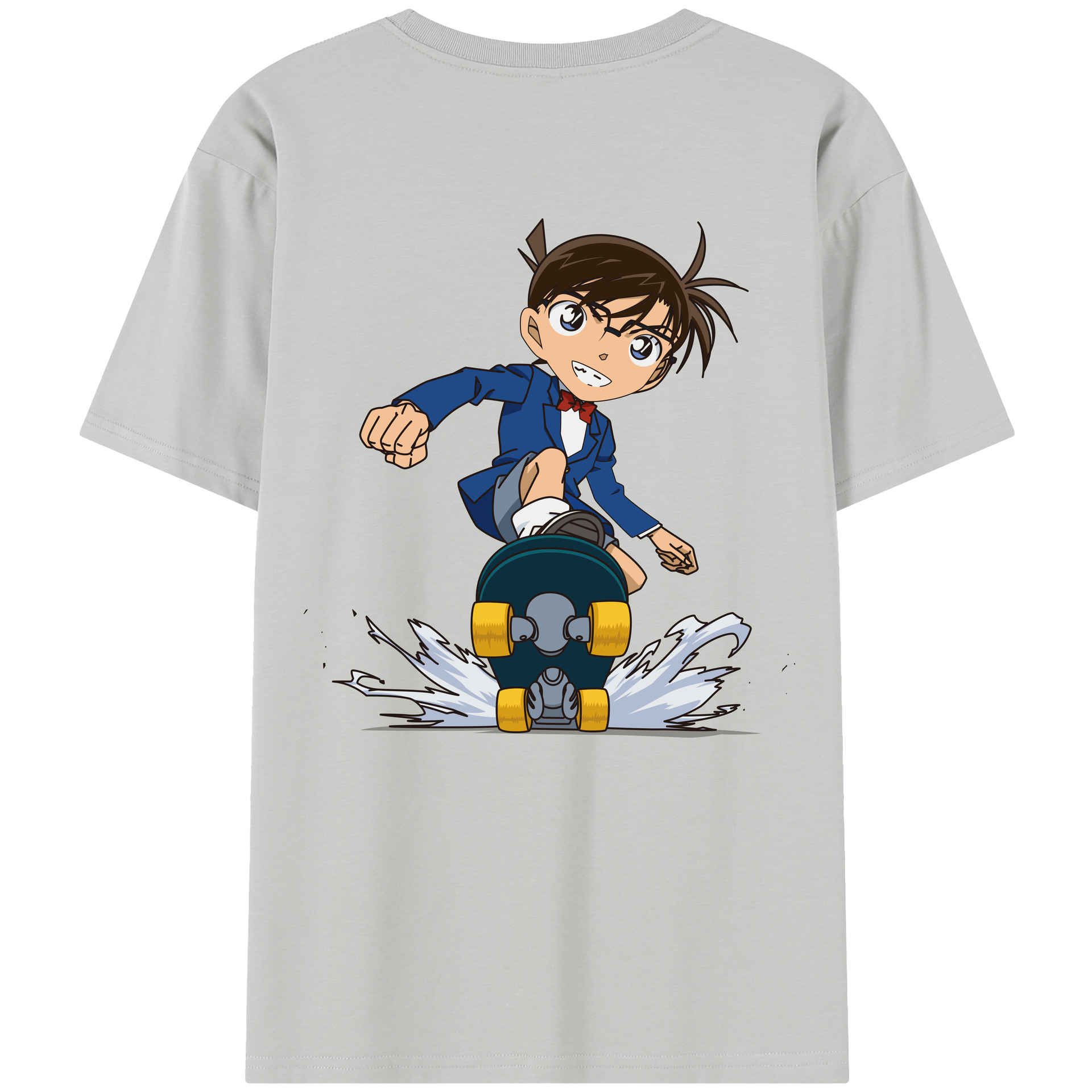 （画像用） 名探偵コナン 江戸川 コナン Detective Conan Conan Edogawa 綿100％半袖Tシャツ（背面プリント）
