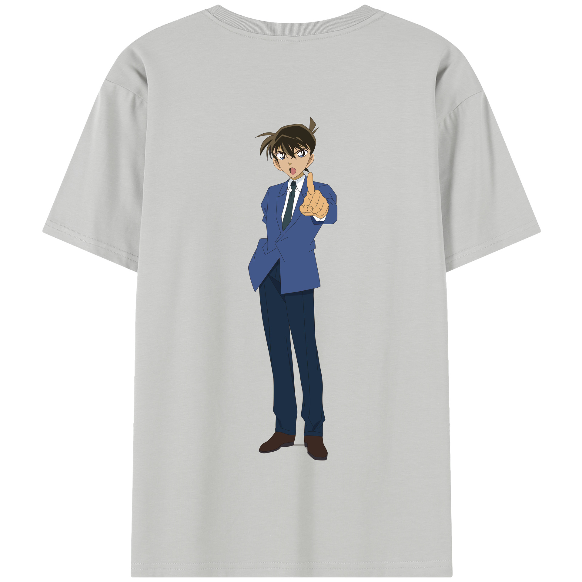 （画像用） 名探偵コナン 江戸川 コナン Detective Conan Conan Edogawa 綿100％半袖Tシャツ（背面プリント）