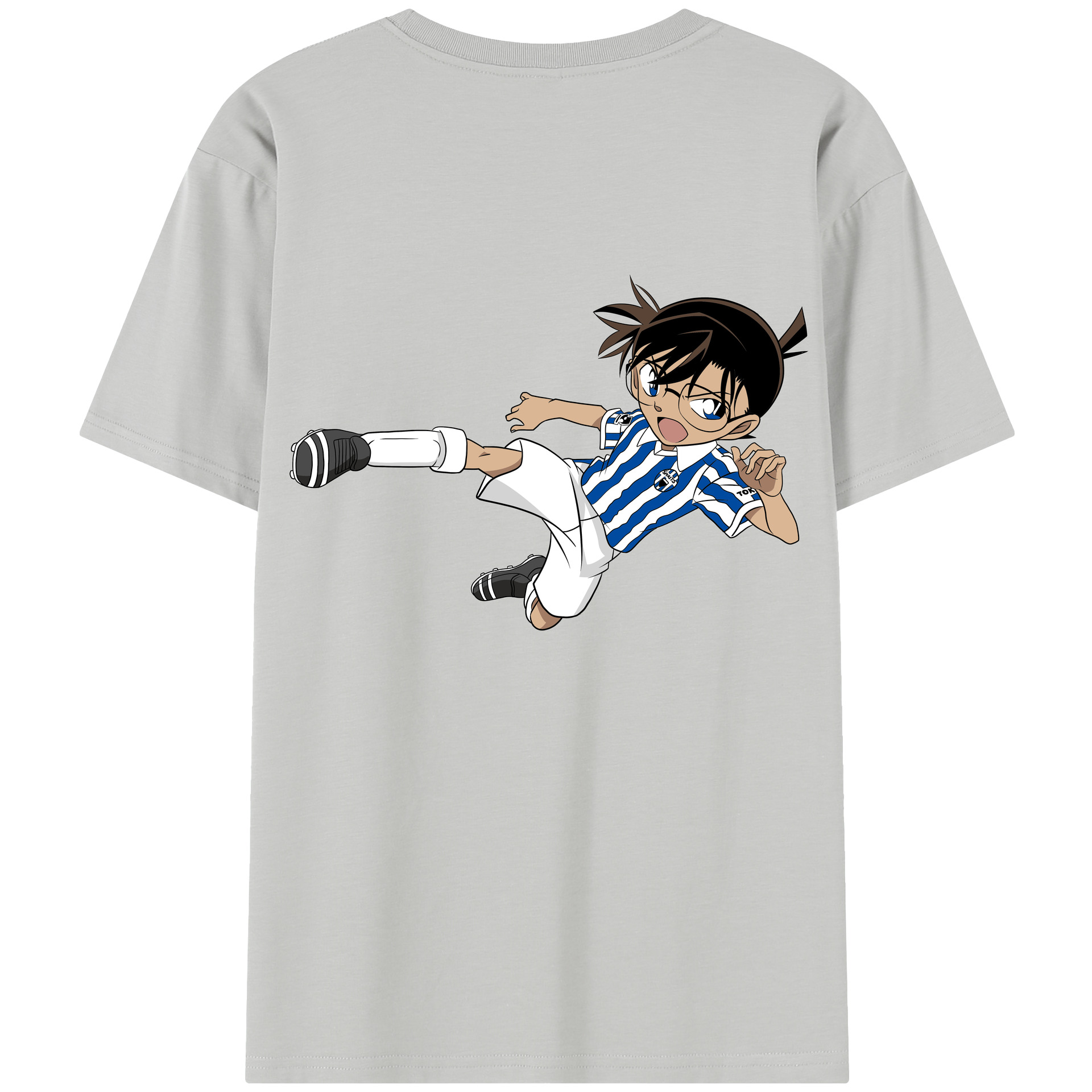 （画像用） 名探偵コナン 江戸川 コナン Detective Conan Conan Edogawa 綿100％半袖Tシャツ（背面プリント）