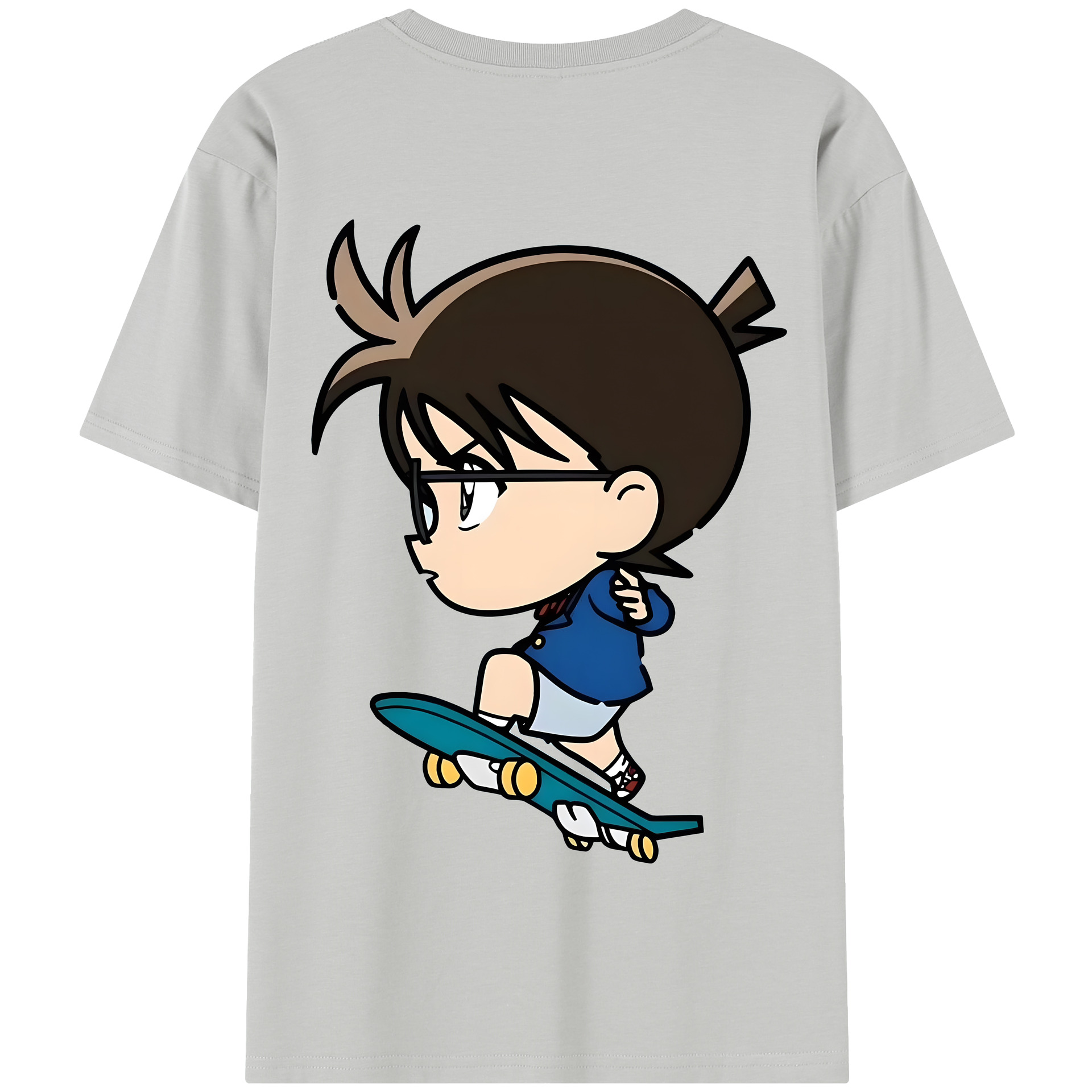 （画像用） 名探偵コナン 江戸川 コナン Detective Conan Conan Edogawa 綿100％半袖Tシャツ（背面プリント）