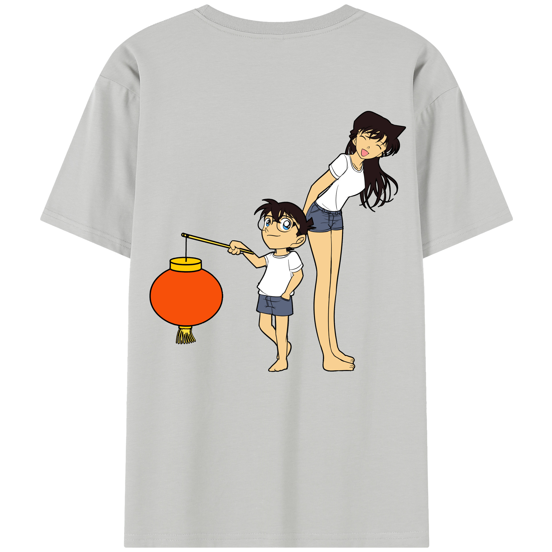（画像用） 名探偵コナン 毛利 蘭 もうり らん、モーリ ラン Detective Conan Rachel Moore 綿100％半袖Tシャツ（背面プリント）