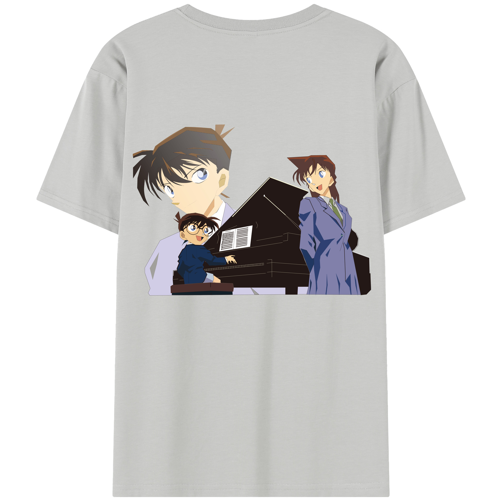 （画像用） 名探偵コナン 毛利 蘭 もうり らん、モーリ ラン Detective Conan Rachel Moore 綿100％半袖Tシャツ（背面プリント）