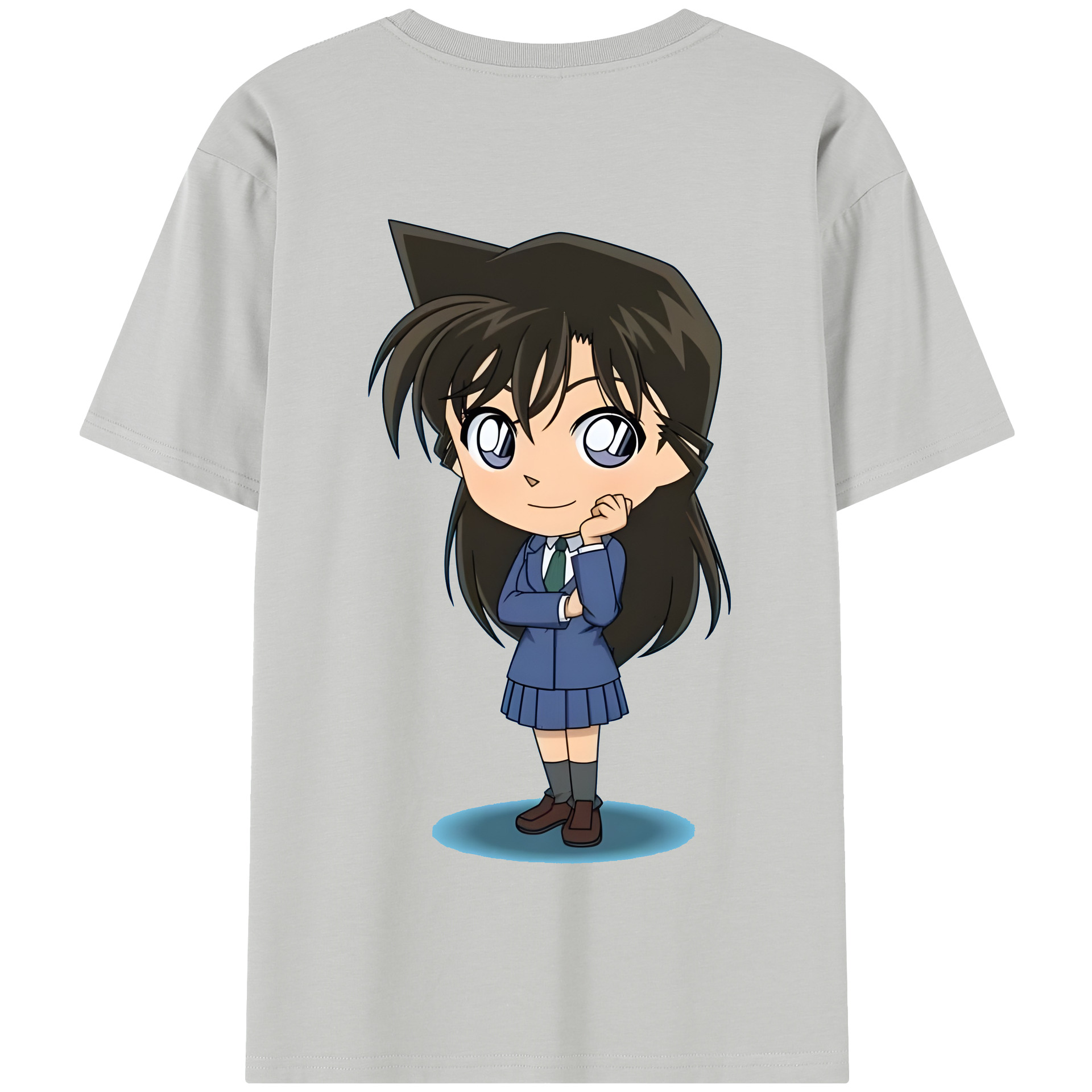 （画像用） 名探偵コナン 毛利 蘭 もうり らん、モーリ ラン Detective Conan Rachel Moore 綿100％半袖Tシャツ（背面プリント）