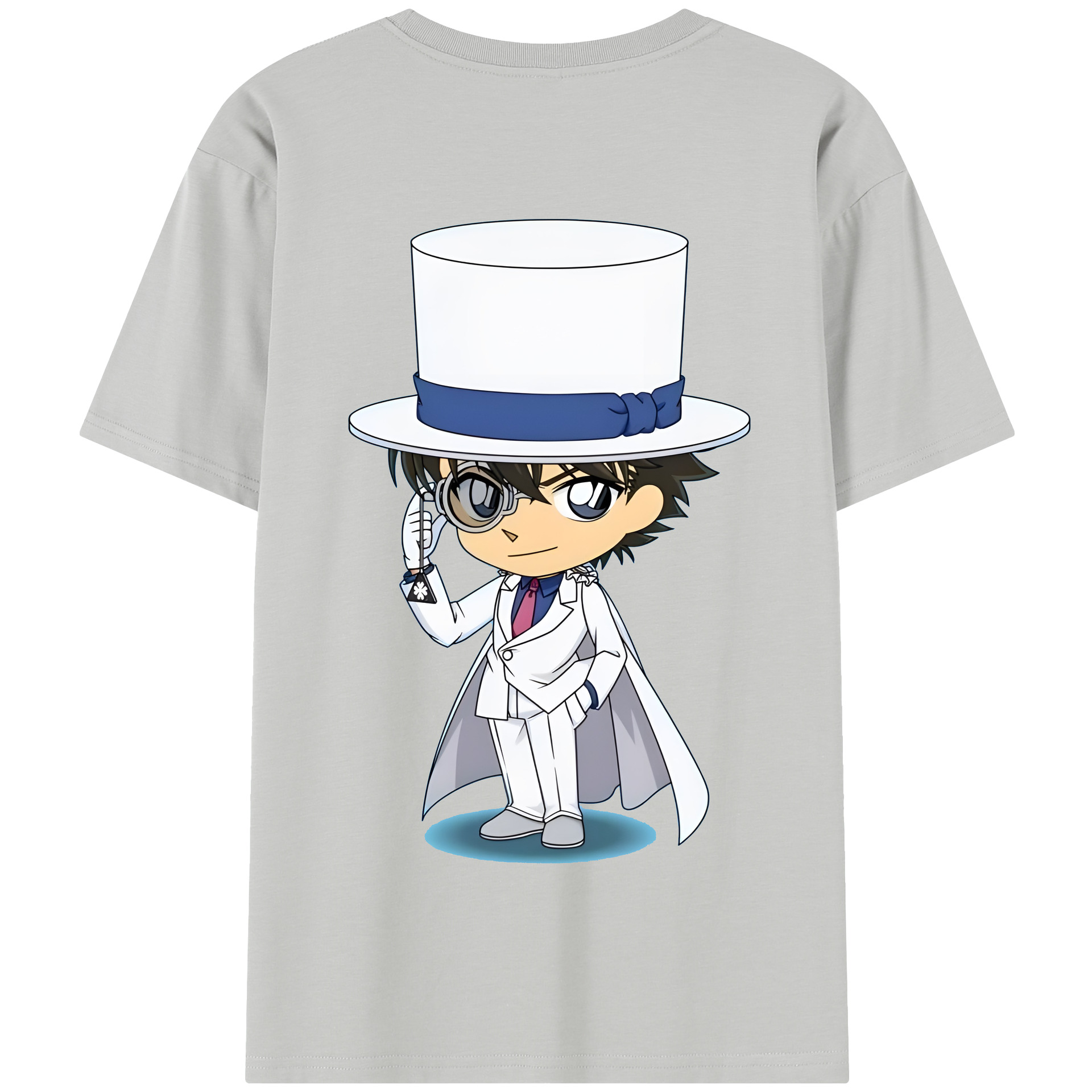 （画像用） 名探偵コナン くろば かいと Detective Conan Kuroba Kaito 綿100％半袖Tシャツ（背面プリント）