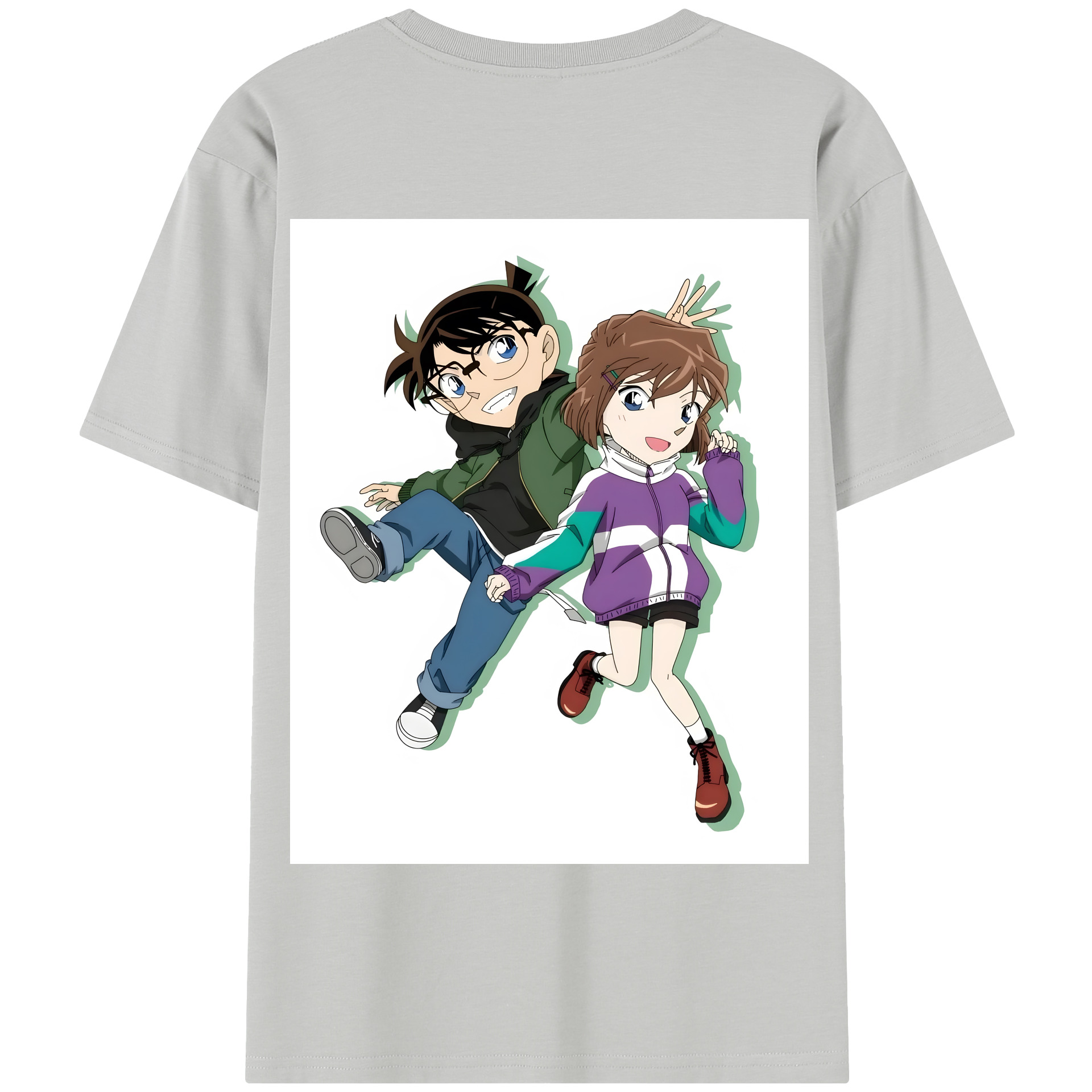 （画像用） 名探偵コナン 灰原 哀 はいばら あい Detective Conan Anita Hailey、Vi Graythorn Haibara Ai 綿100％半袖Tシャツ（背面プリント）