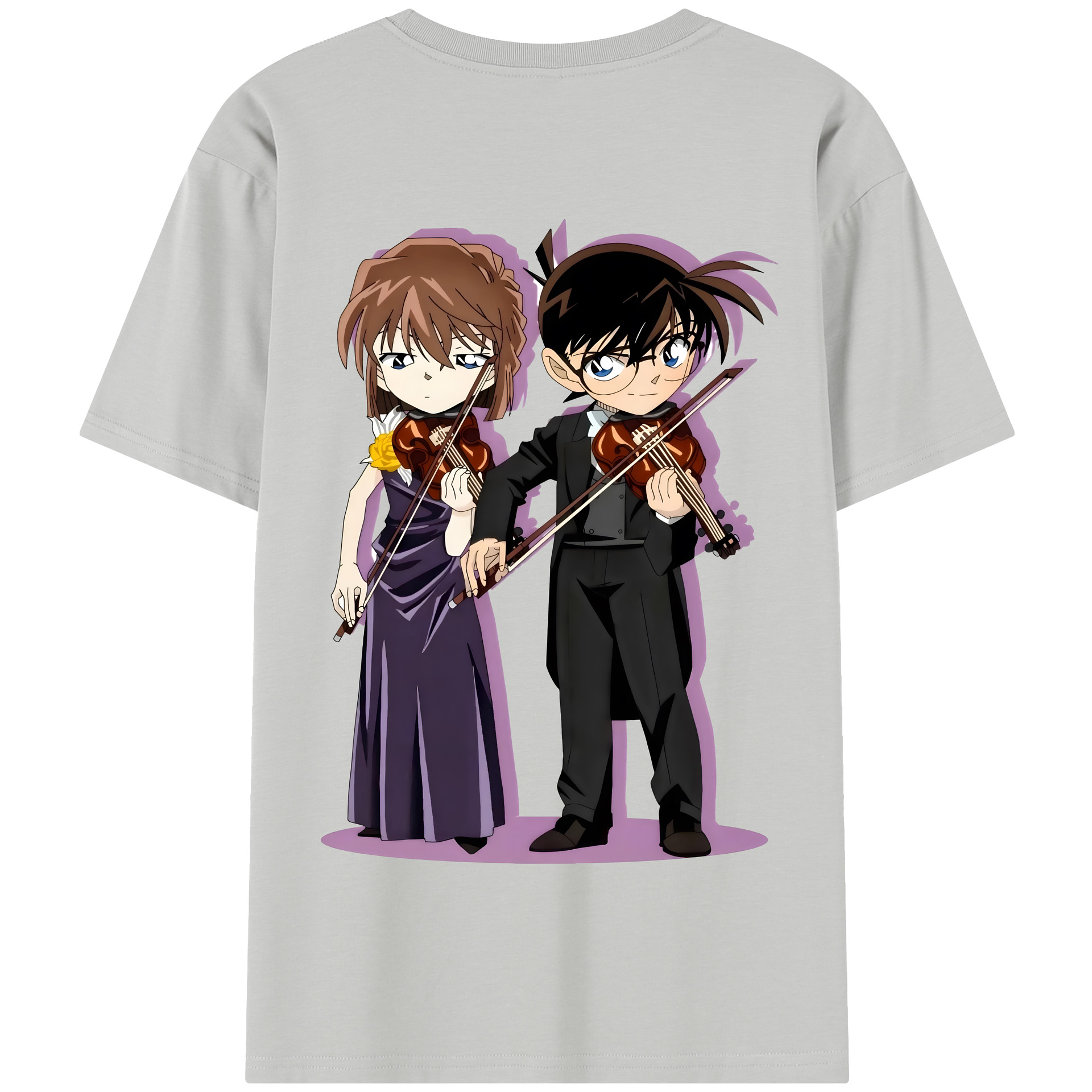 （画像用） 名探偵コナン 灰原 哀 はいばら あい Detective Conan Anita Hailey、Vi Graythorn Haibara Ai 綿100％半袖Tシャツ（背面プリント）
