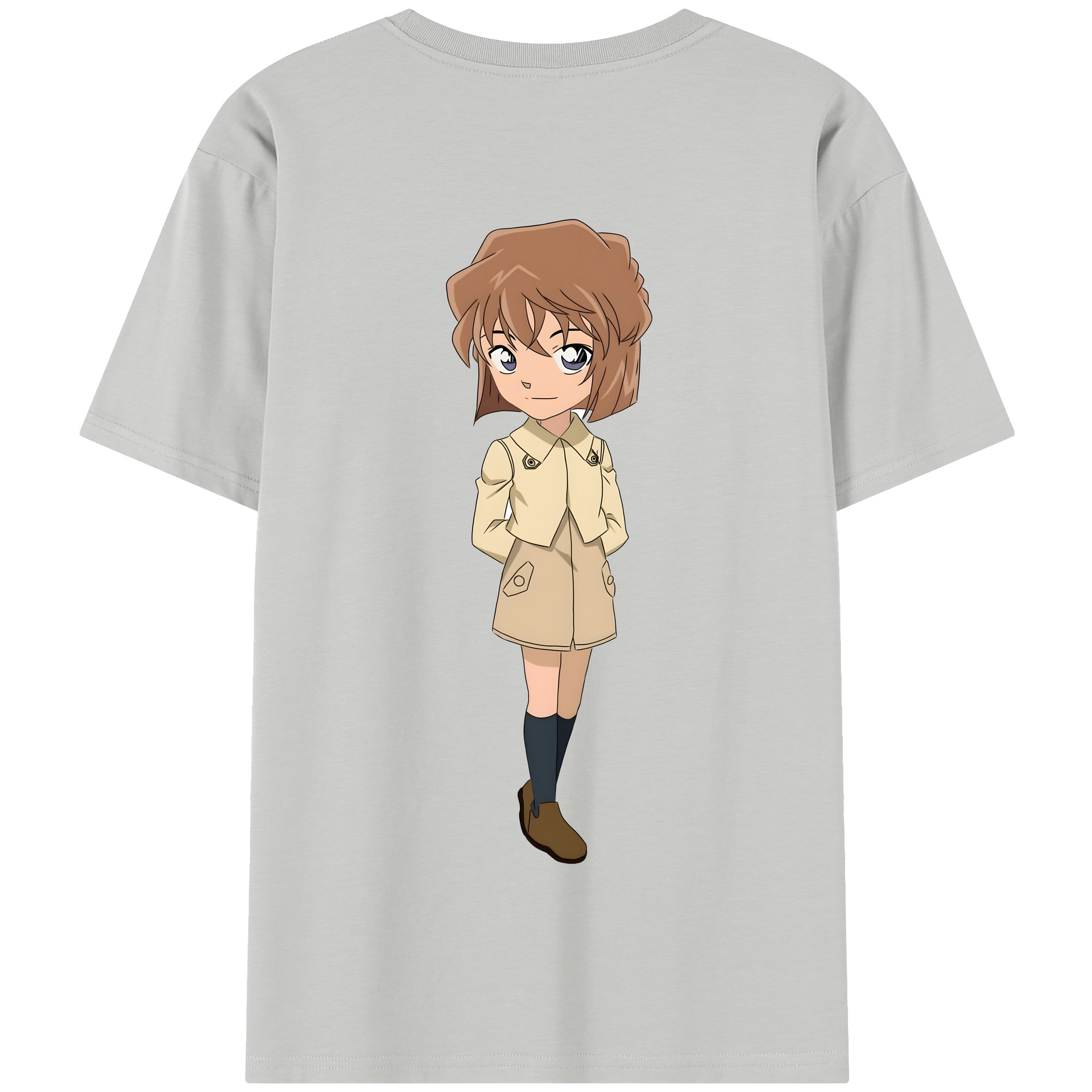 （画像用） 名探偵コナン 灰原 哀 はいばら あい Detective Conan Anita Hailey、Vi Graythorn Haibara Ai 綿100％半袖Tシャツ（背面プリント）