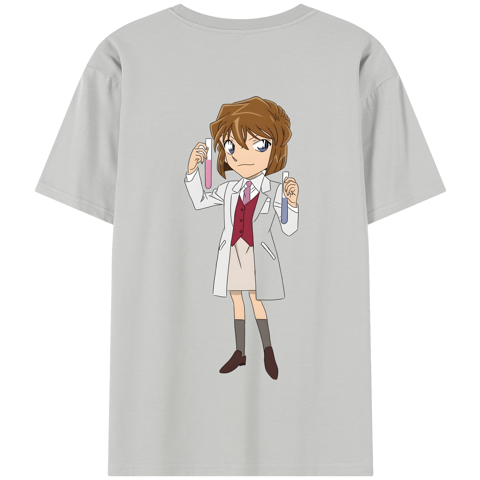 （画像用） 名探偵コナン 灰原 哀 はいばら あい Detective Conan Anita Hailey、Vi Graythorn Haibara Ai 綿100％半袖Tシャツ（背面プリント）