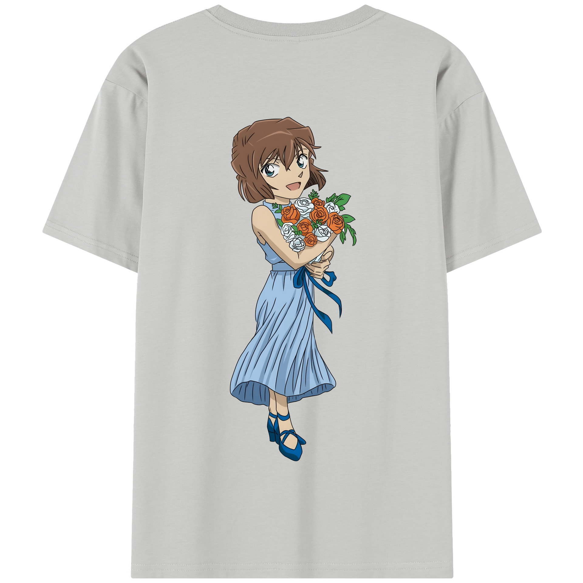 （画像用） 名探偵コナン 灰原 哀 はいばら あい Detective Conan Anita Hailey、Vi Graythorn Haibara Ai 綿100％半袖Tシャツ（背面プリント）