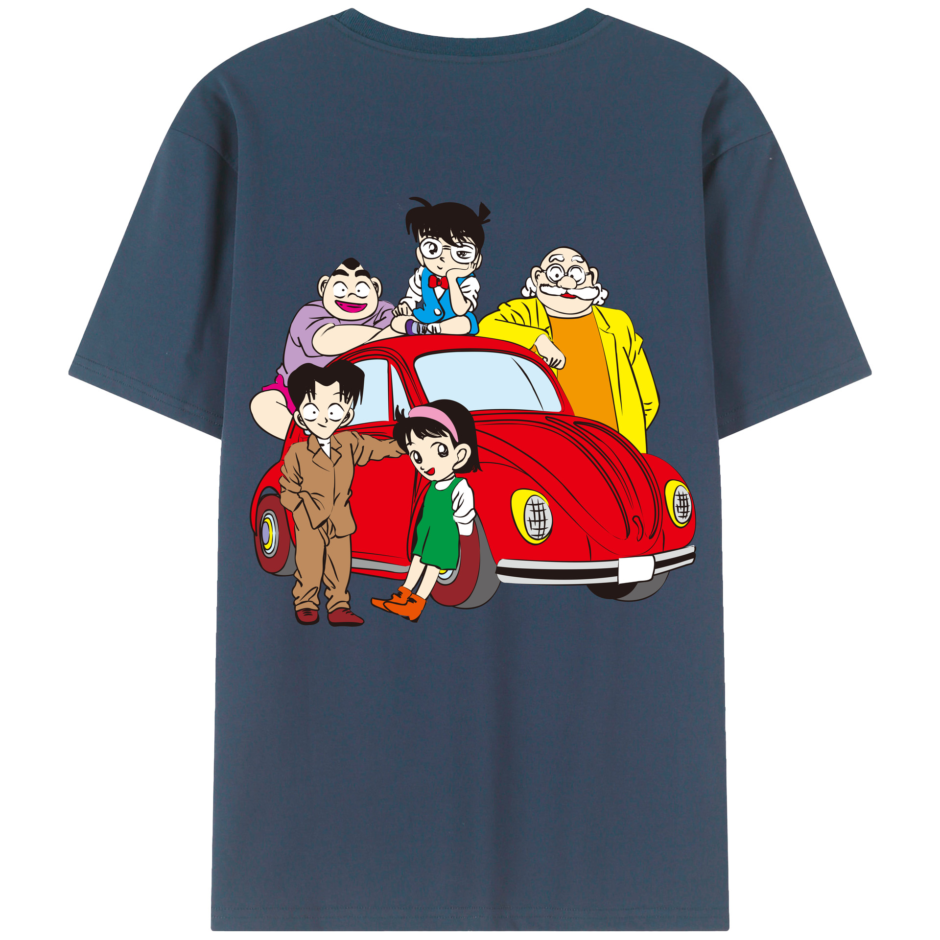 （画像用） 名探偵コナン Detective Conan 綿100％半袖Tシャツ（背面プリント）