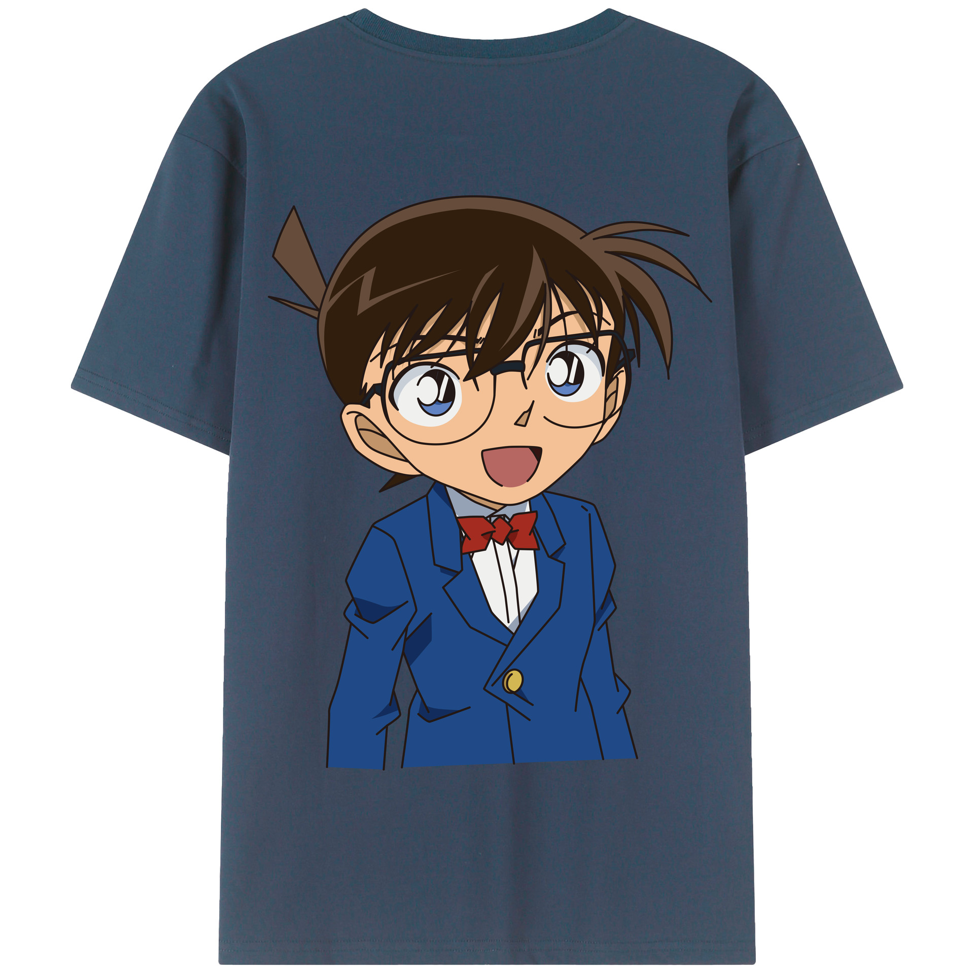 （画像用） 名探偵コナン 江戸川 コナン Detective Conan Conan Edogawa 綿100％半袖Tシャツ（背面プリント）