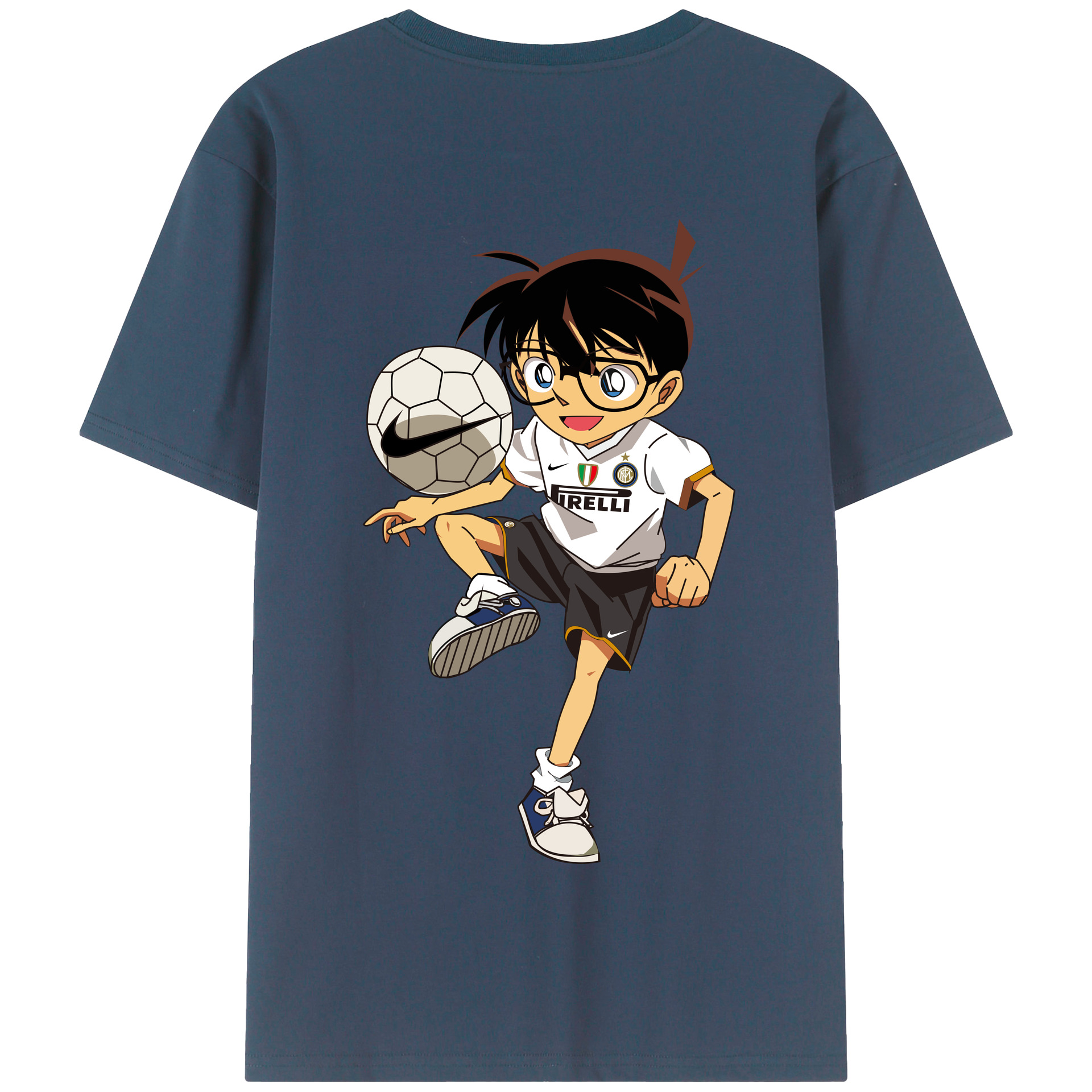 （画像用） 名探偵コナン 江戸川 コナン Detective Conan Conan Edogawa 綿100％半袖Tシャツ（背面プリント）