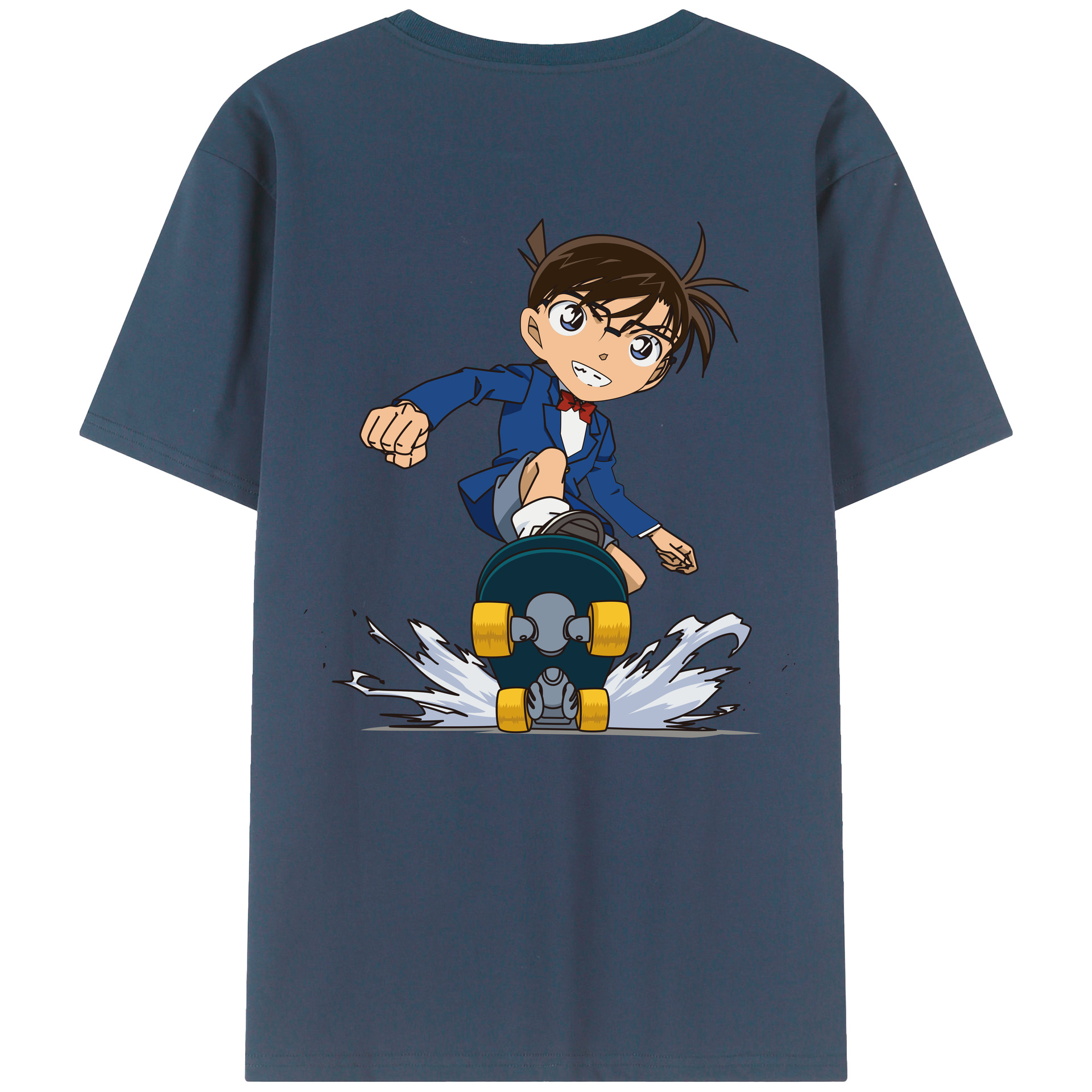 （画像用） 名探偵コナン 江戸川 コナン Detective Conan Conan Edogawa 綿100％半袖Tシャツ（背面プリント）