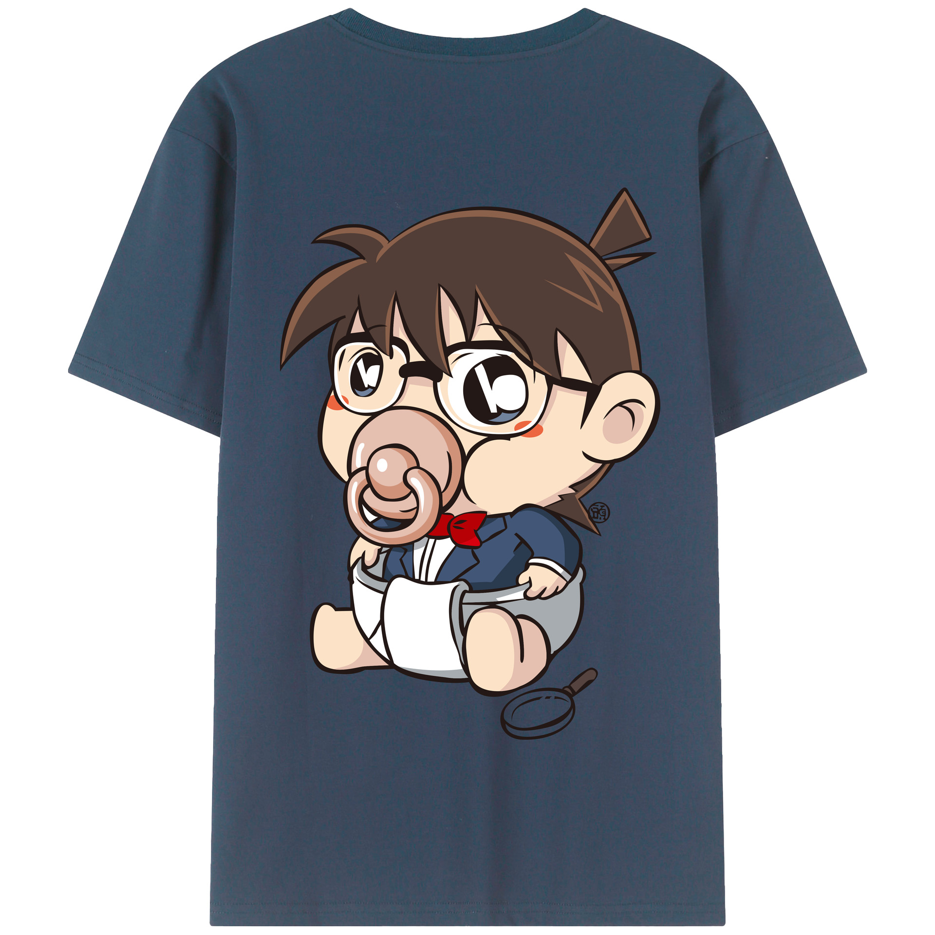 （画像用） 名探偵コナン 江戸川 コナン Detective Conan Conan Edogawa 綿100％半袖Tシャツ（背面プリント）