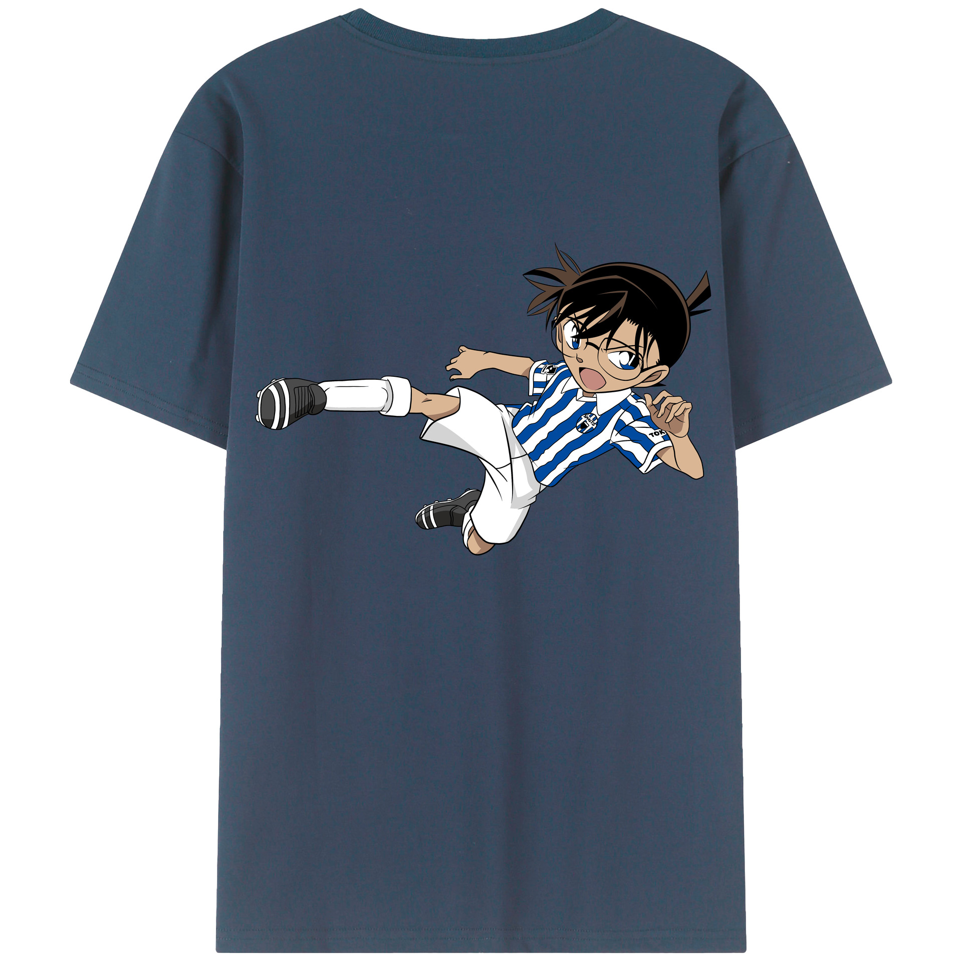 （画像用） 名探偵コナン 江戸川 コナン Detective Conan Conan Edogawa 綿100％半袖Tシャツ（背面プリント）