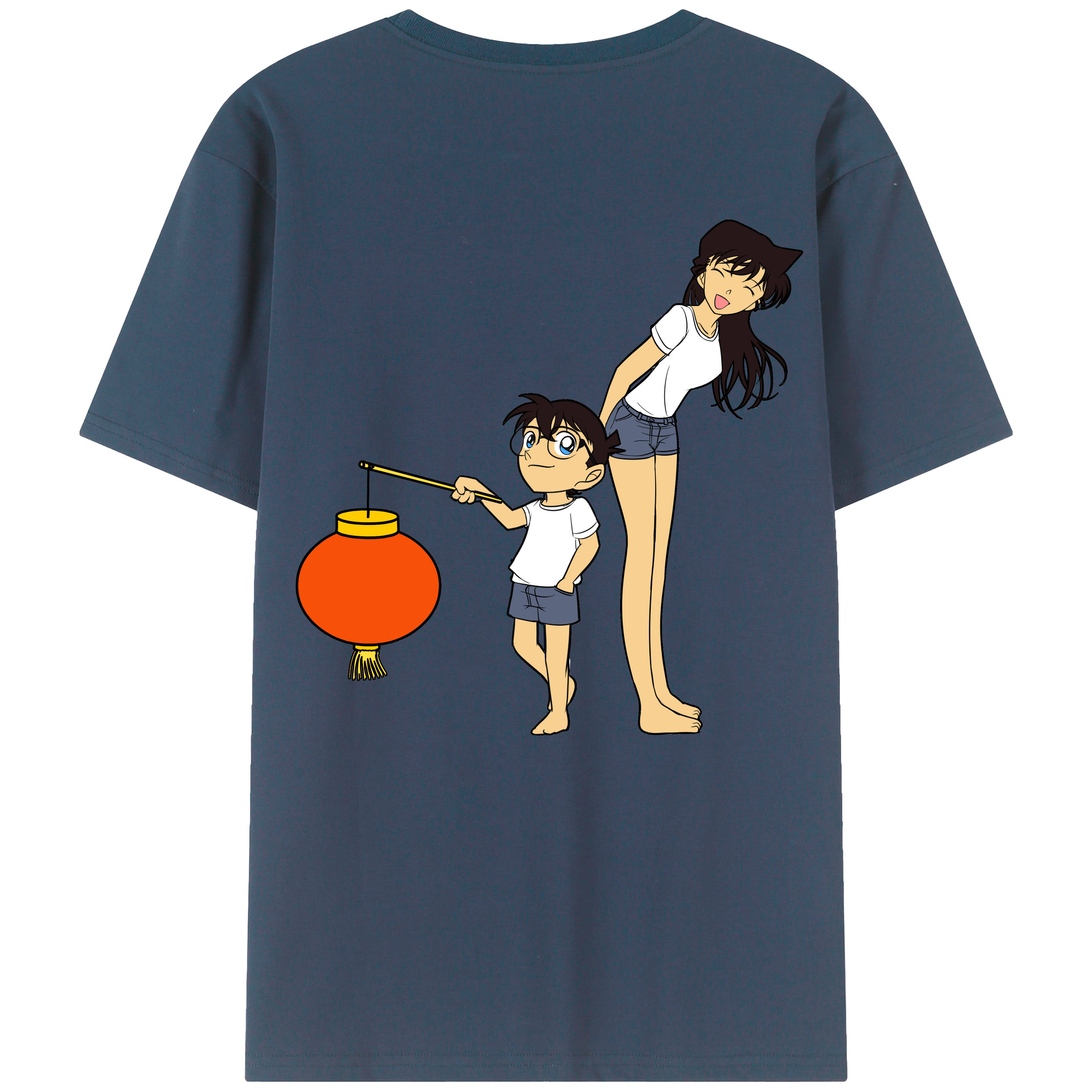 （画像用） 名探偵コナン 毛利 蘭 もうり らん、モーリ ラン Detective Conan Rachel Moore 綿100％半袖Tシャツ（背面プリント）