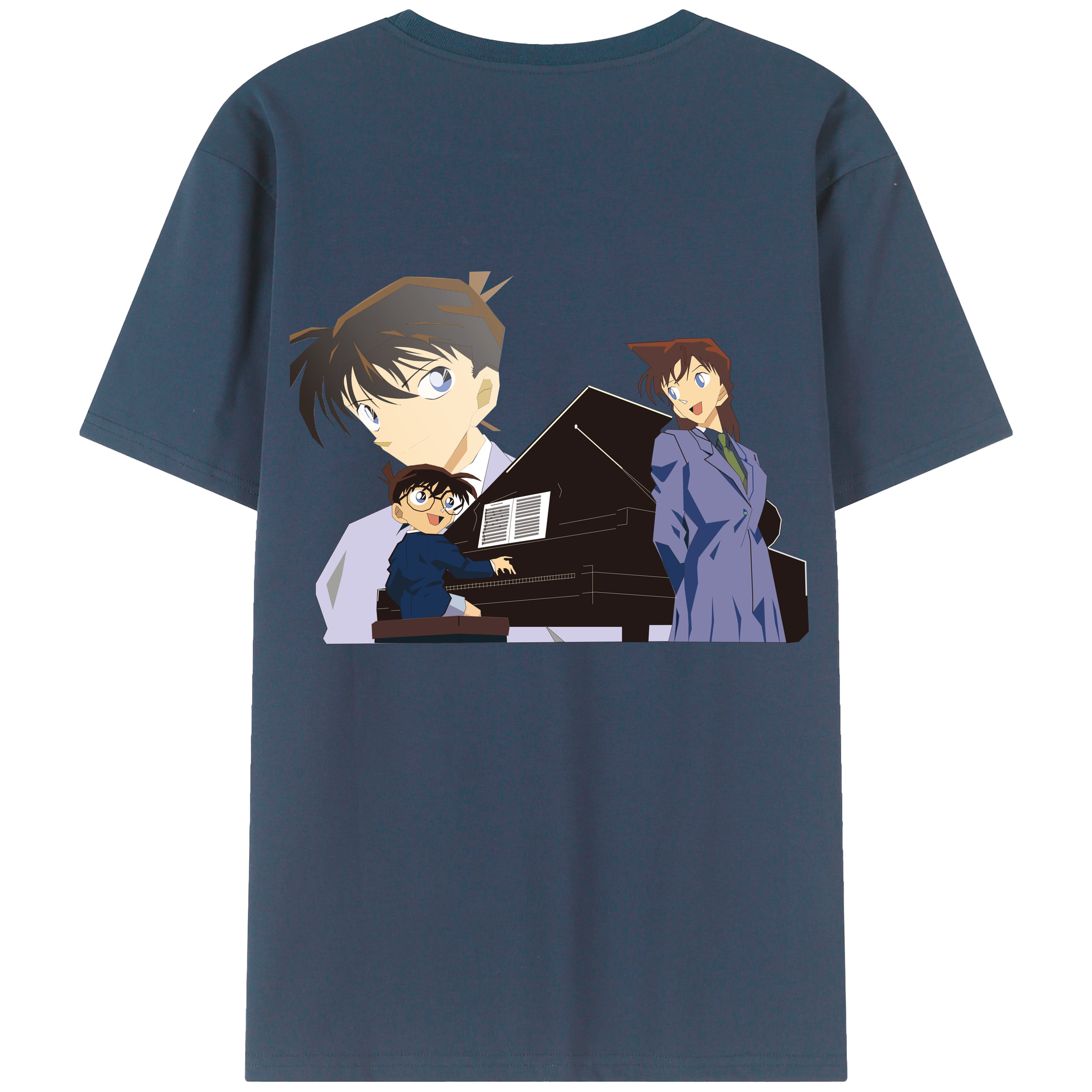 （画像用） 名探偵コナン 毛利 蘭 もうり らん、モーリ ラン Detective Conan Rachel Moore 綿100％半袖Tシャツ（背面プリント）