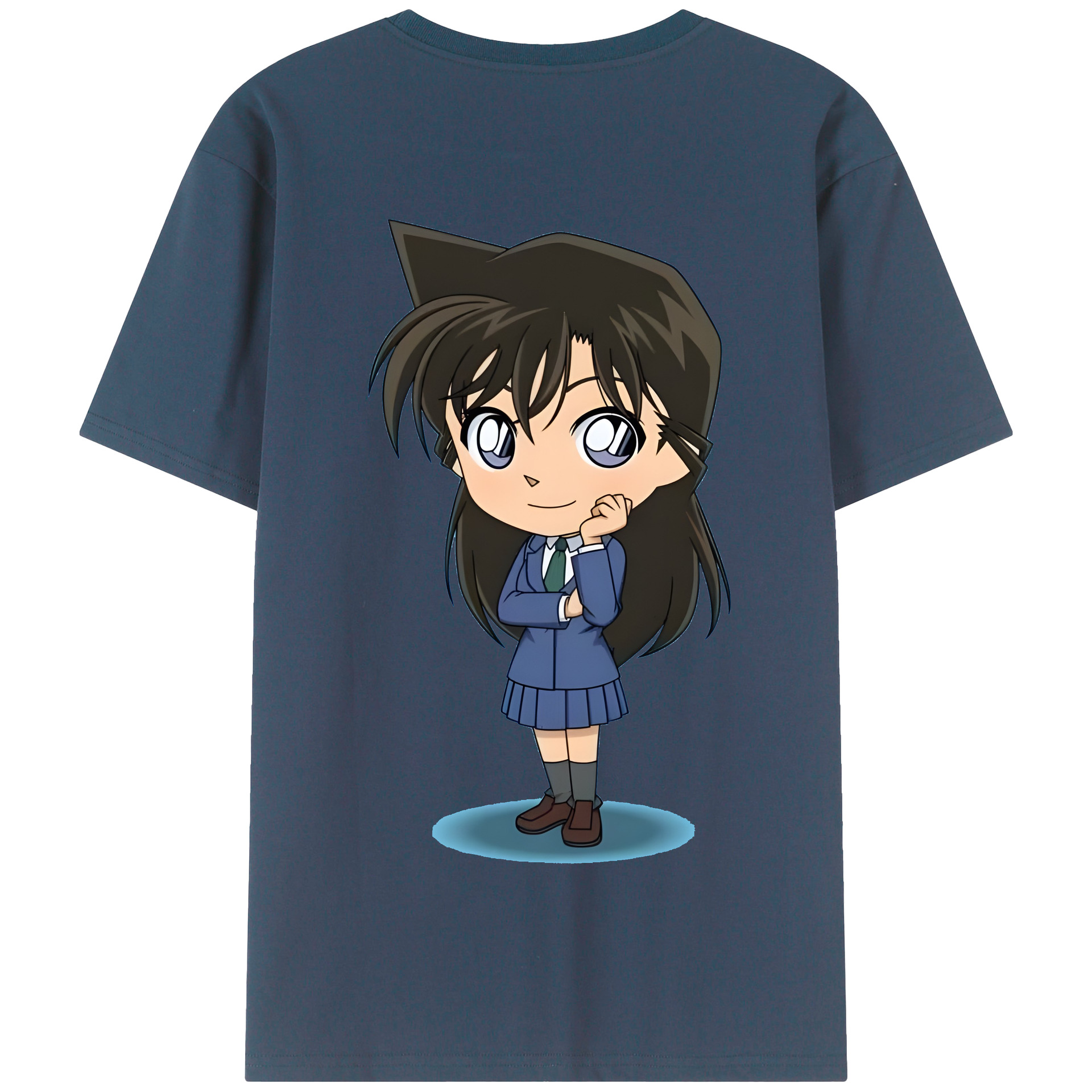 （画像用） 名探偵コナン 毛利 蘭 もうり らん、モーリ ラン Detective Conan Rachel Moore 綿100％半袖Tシャツ（背面プリント）