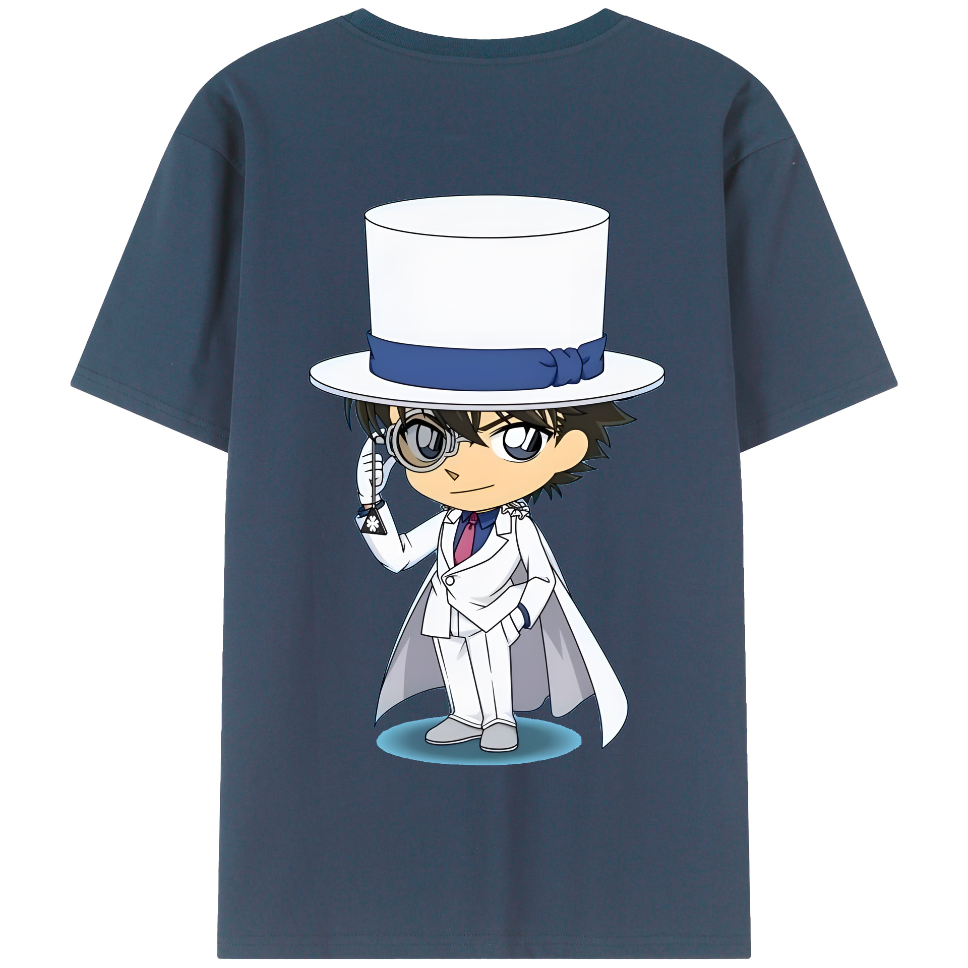 （画像用） 名探偵コナン くろば かいと Detective Conan Kuroba Kaito 綿100％半袖Tシャツ（背面プリント）