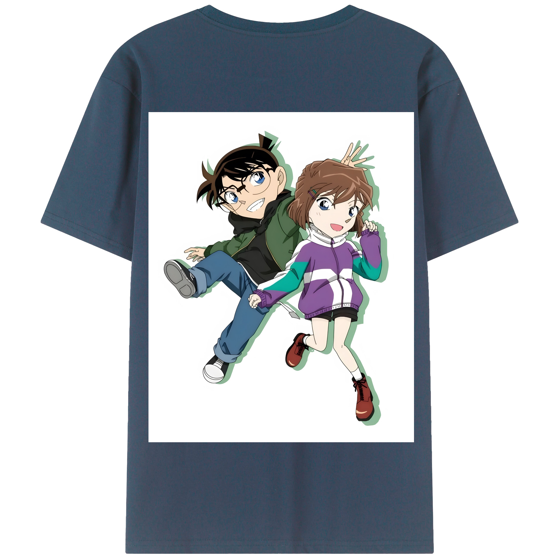 （画像用） 名探偵コナン 灰原 哀 はいばら あい Detective Conan Anita Hailey、Vi Graythorn Haibara Ai 綿100％半袖Tシャツ（背面プリント）