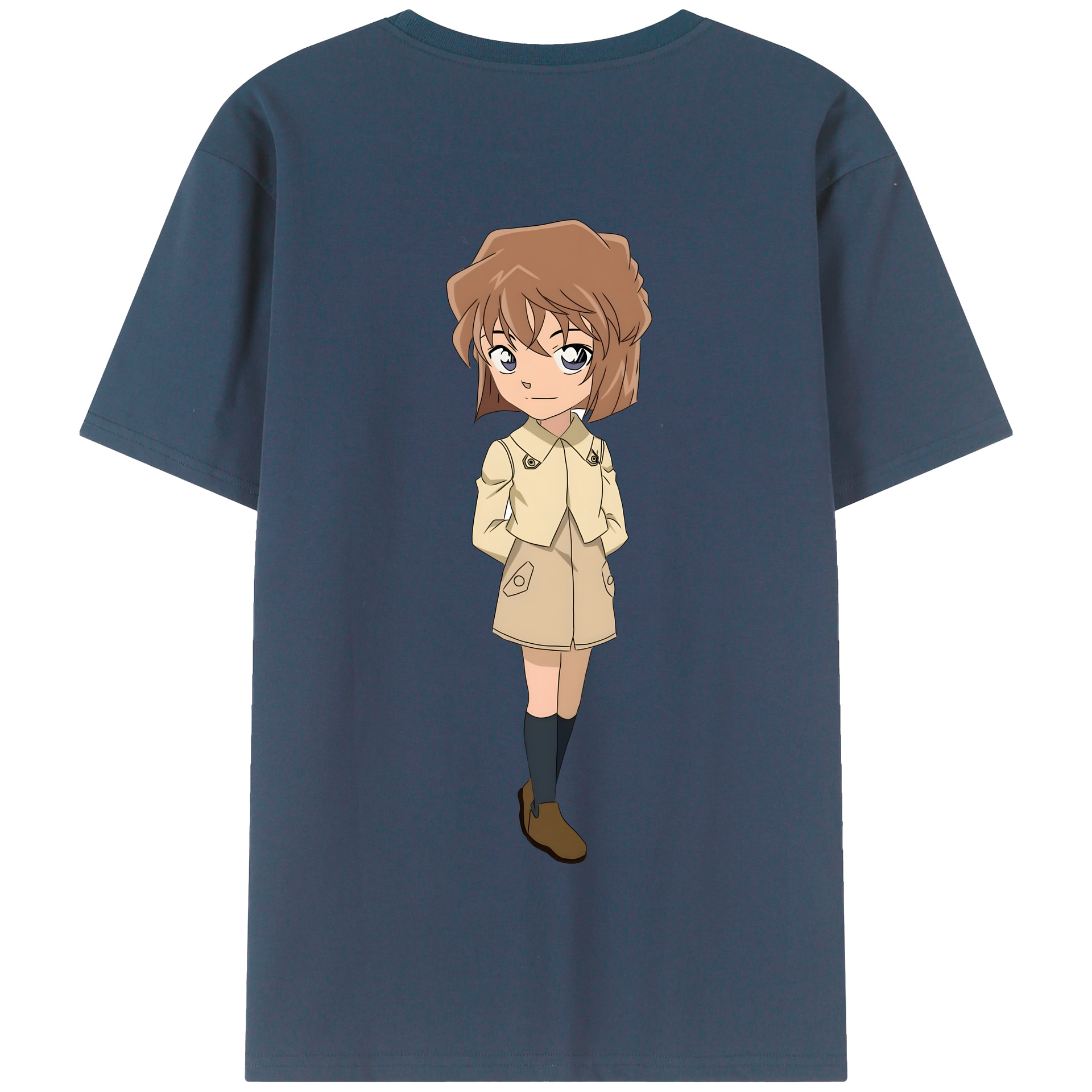 （画像用） 名探偵コナン 灰原 哀 はいばら あい Detective Conan Anita Hailey、Vi Graythorn Haibara Ai 綿100％半袖Tシャツ（背面プリント）