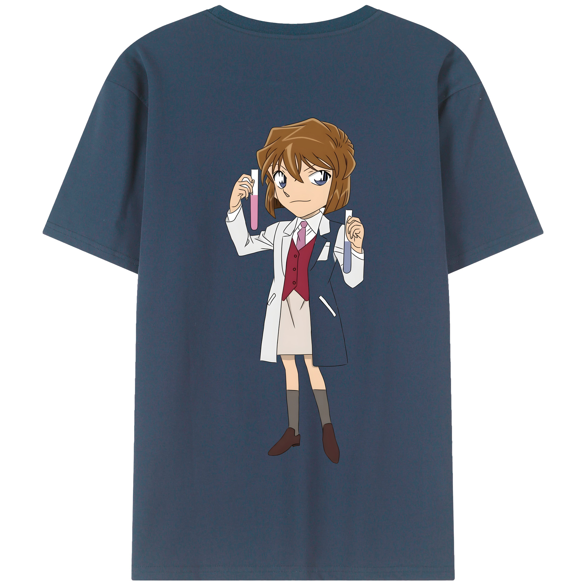 （画像用） 名探偵コナン 灰原 哀 はいばら あい Detective Conan Anita Hailey、Vi Graythorn Haibara Ai 綿100％半袖Tシャツ（背面プリント）