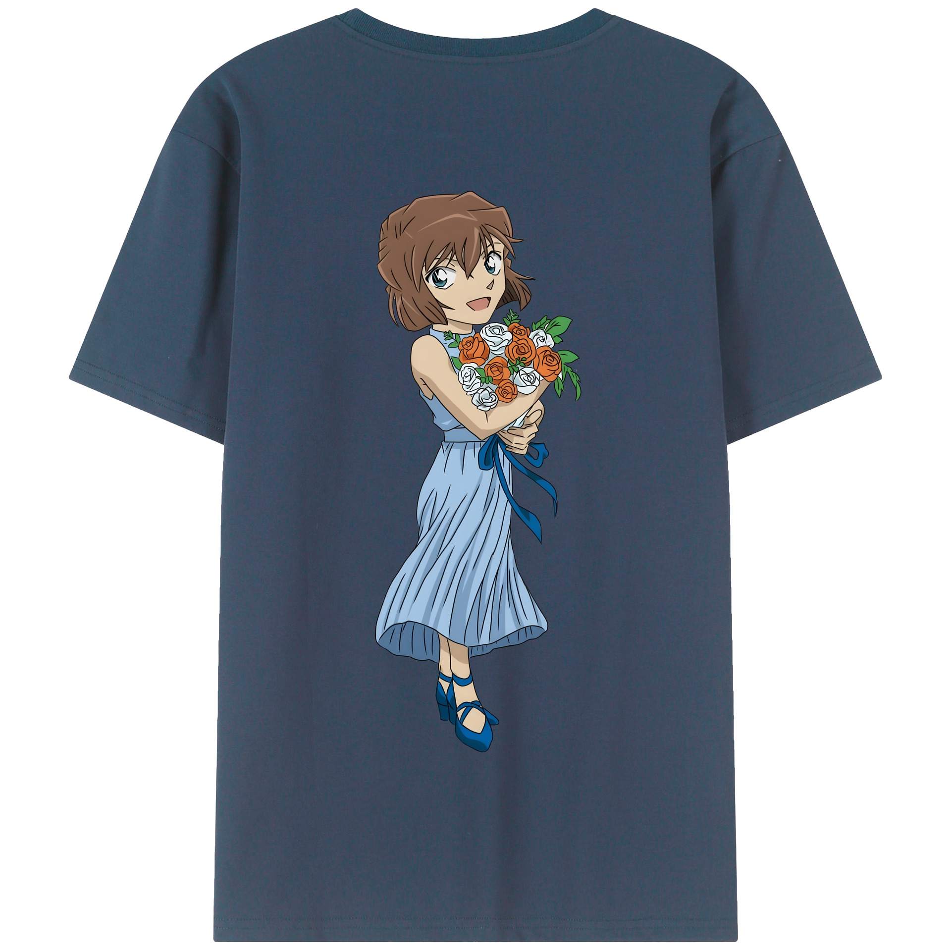 （画像用） 名探偵コナン 灰原 哀 はいばら あい Detective Conan Anita Hailey、Vi Graythorn Haibara Ai 綿100％半袖Tシャツ（背面プリント）